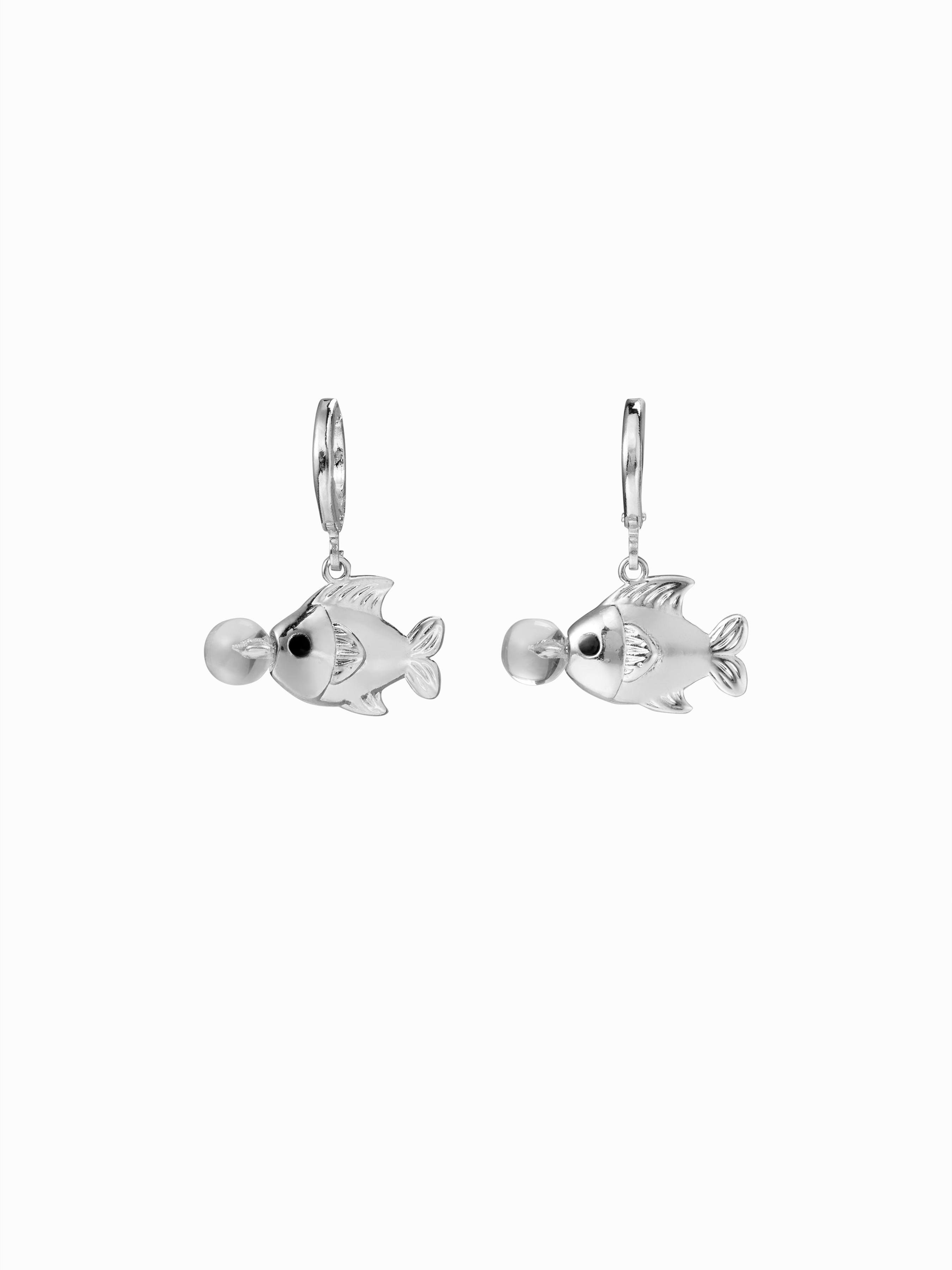 FISH PENDANT DROP EARRINGS by CIDER