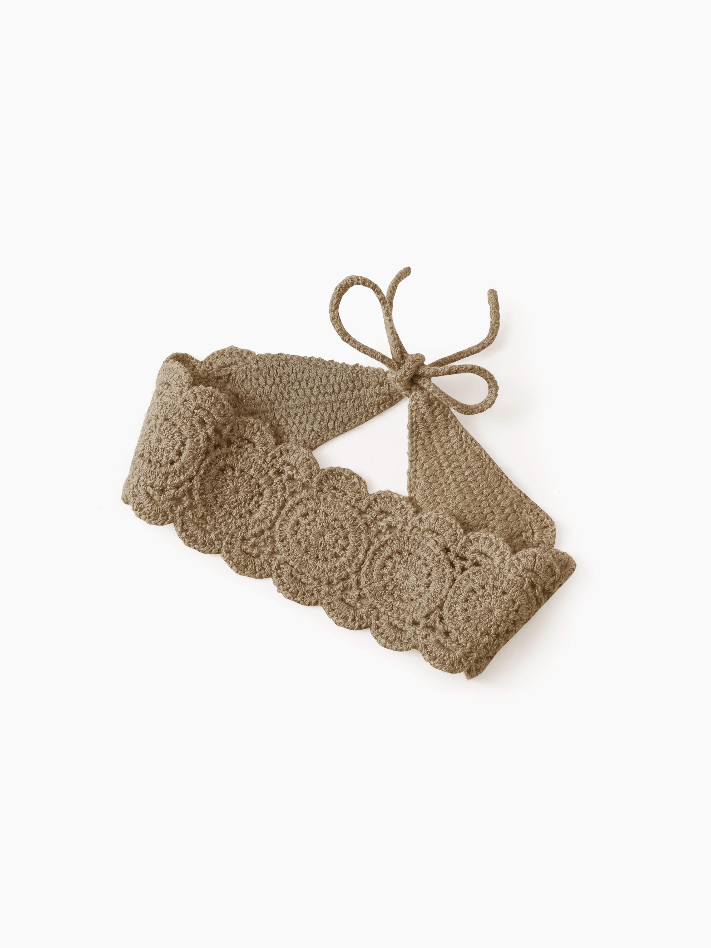FLORAL KNIT HEADSCARF by CIDER