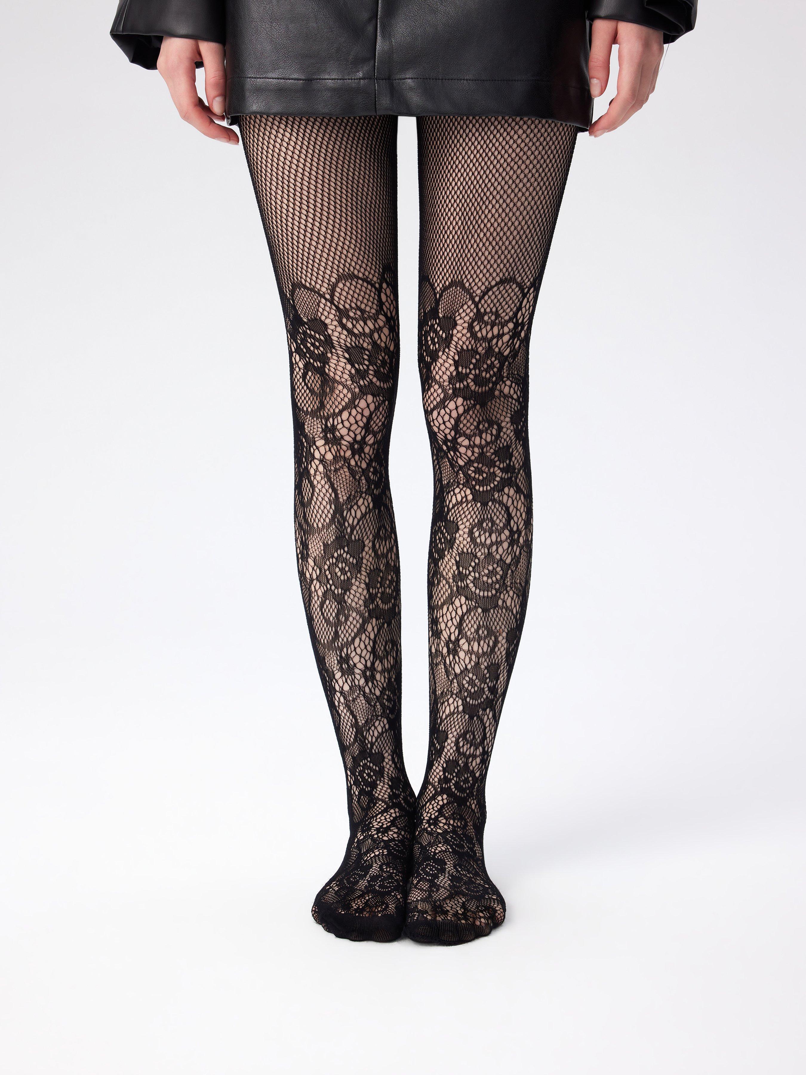 FLORAL LACE FISHNET TIGHT by CIDER
