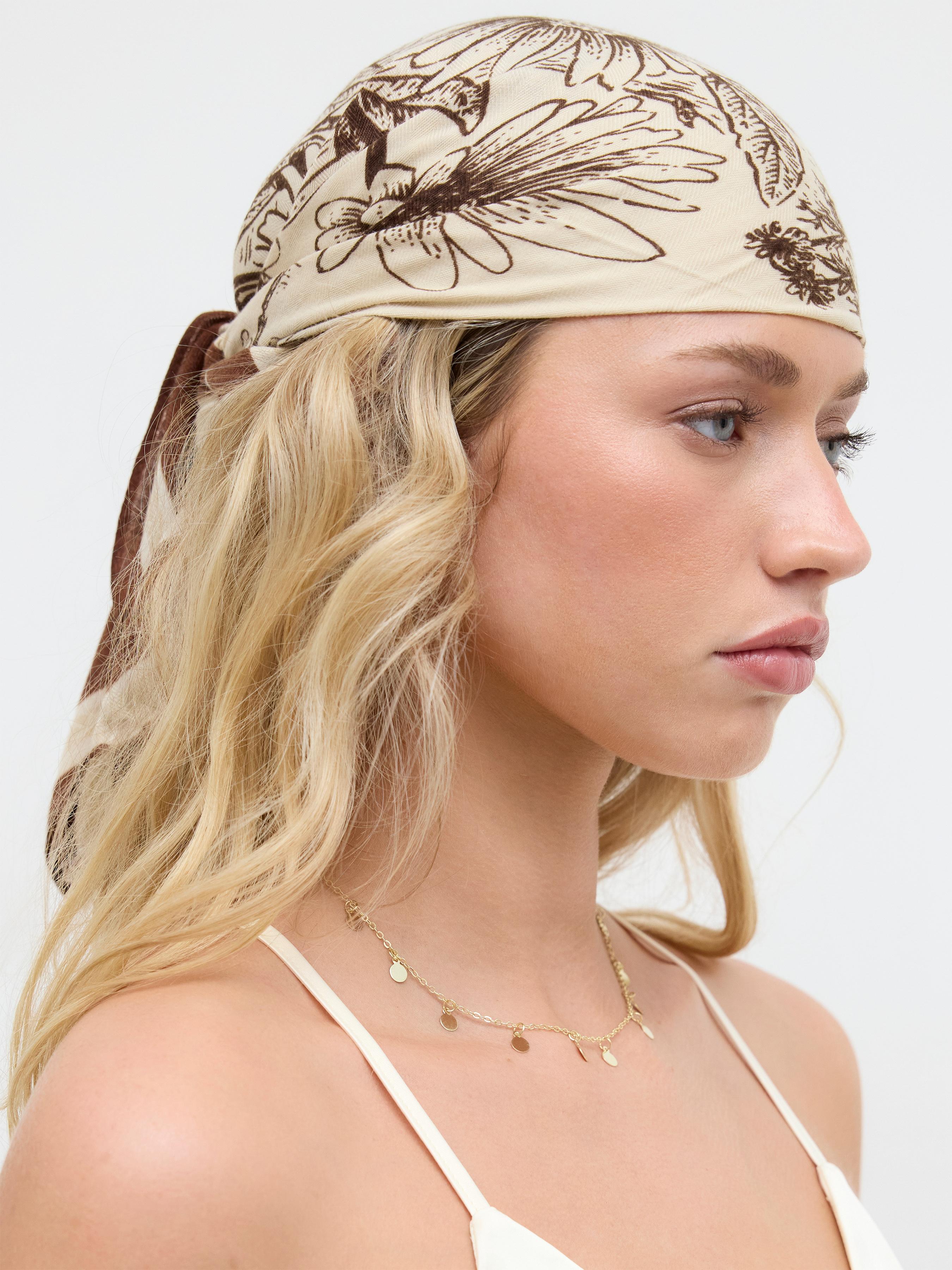 FLORAL SQUARE HEADSCARF by CIDER