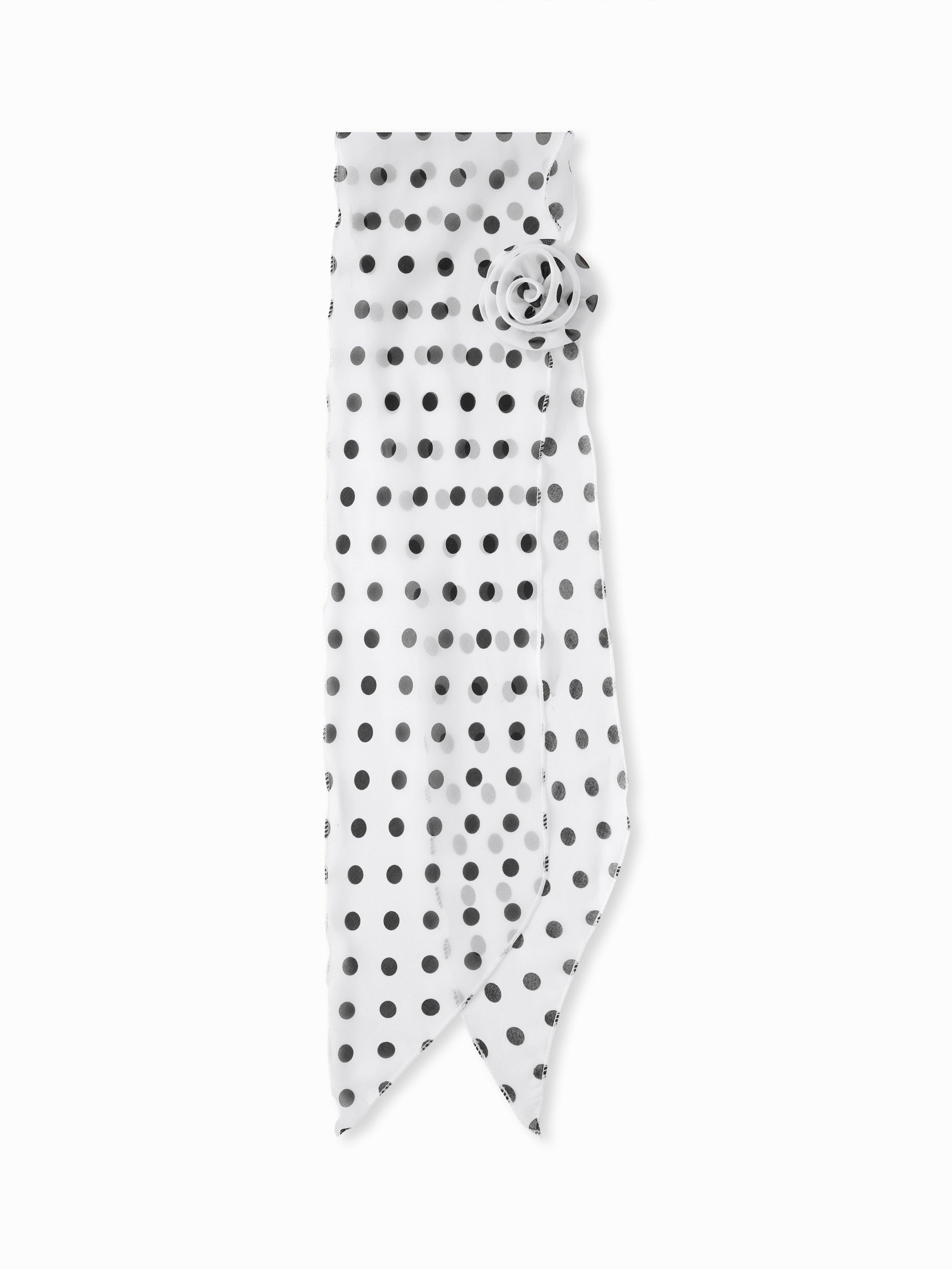FLOWER DECOR POLKA DOT SCARF by CIDER