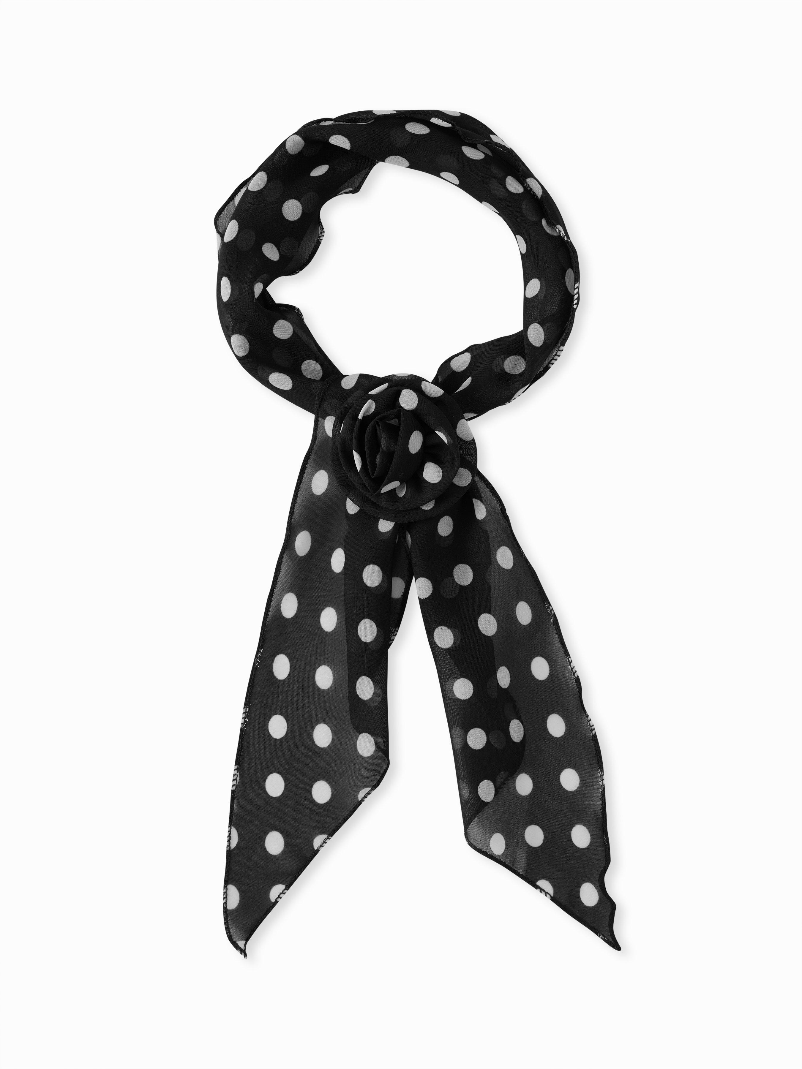 FLOWER DECOR POLKA DOT SCARF by CIDER