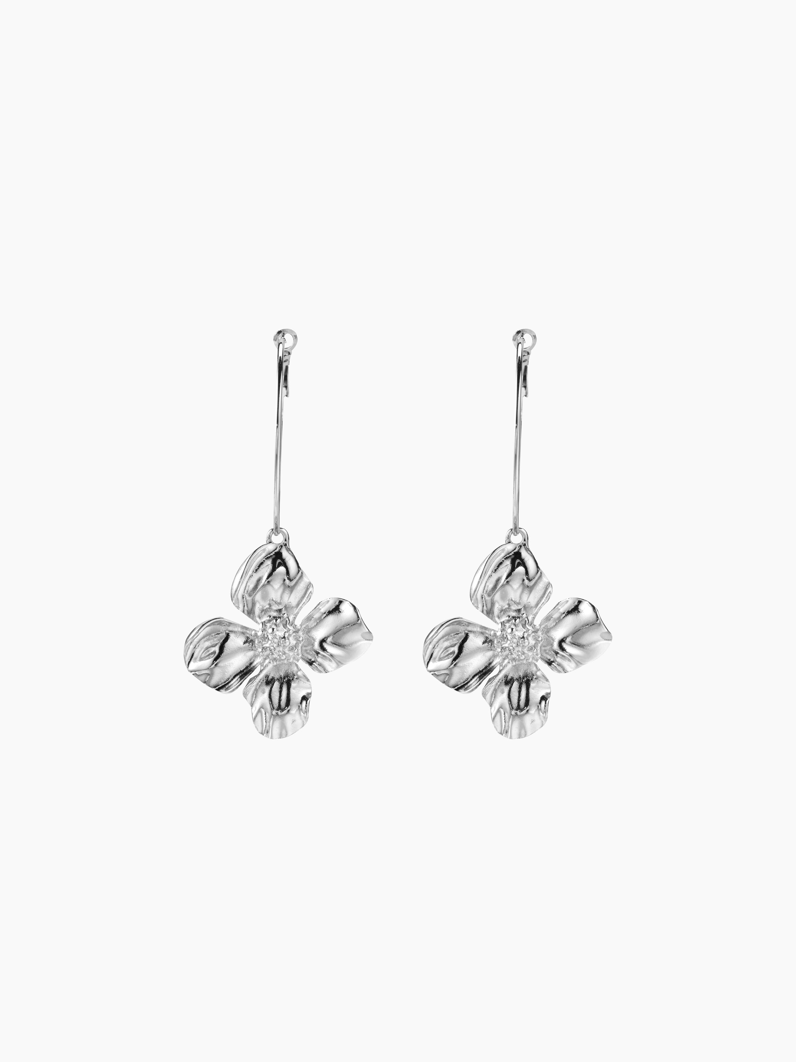 FLOWER HOOP EARRINGS by CIDER