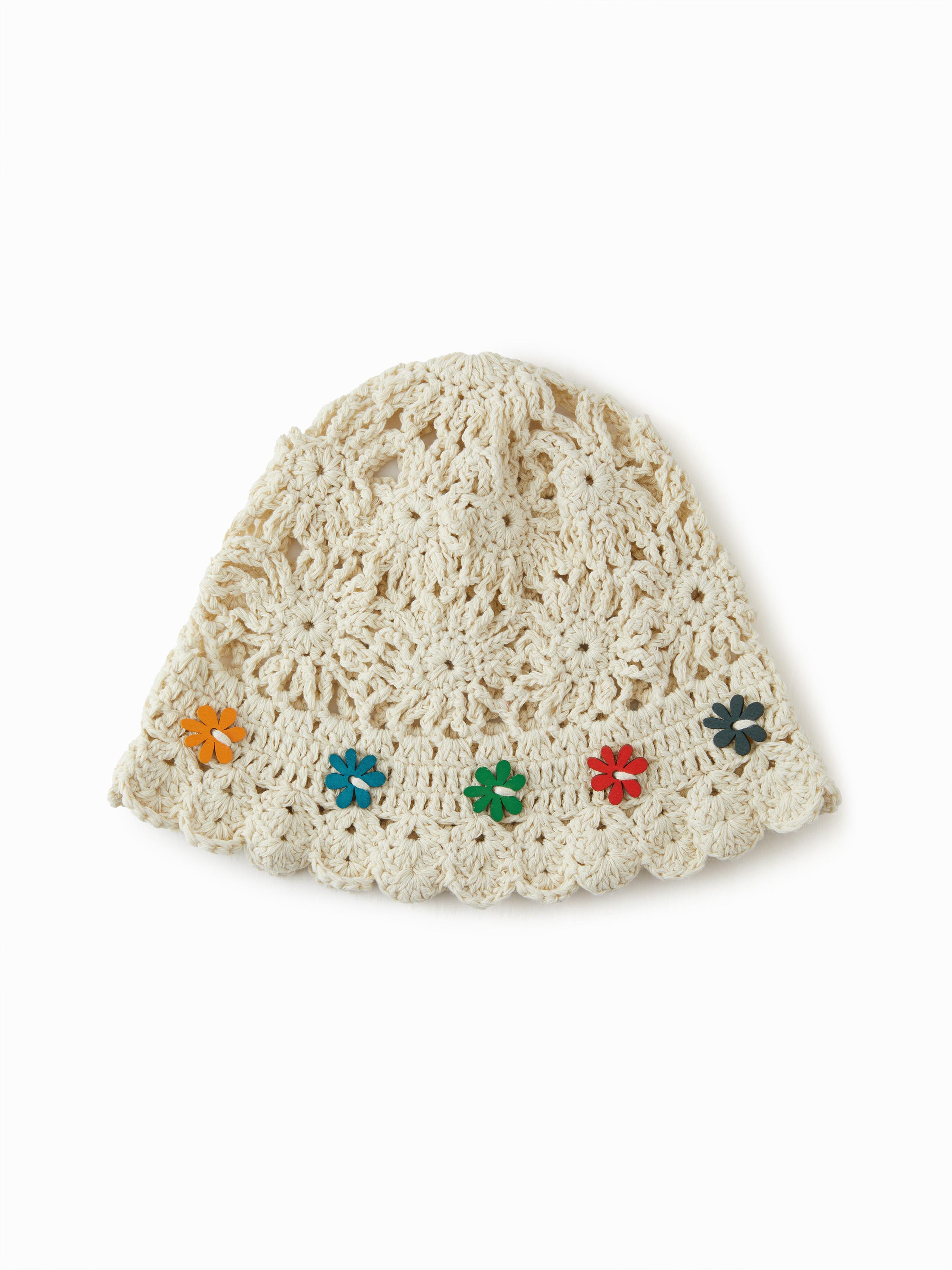 FLOWER KNITTED BEANIE HAT by CIDER