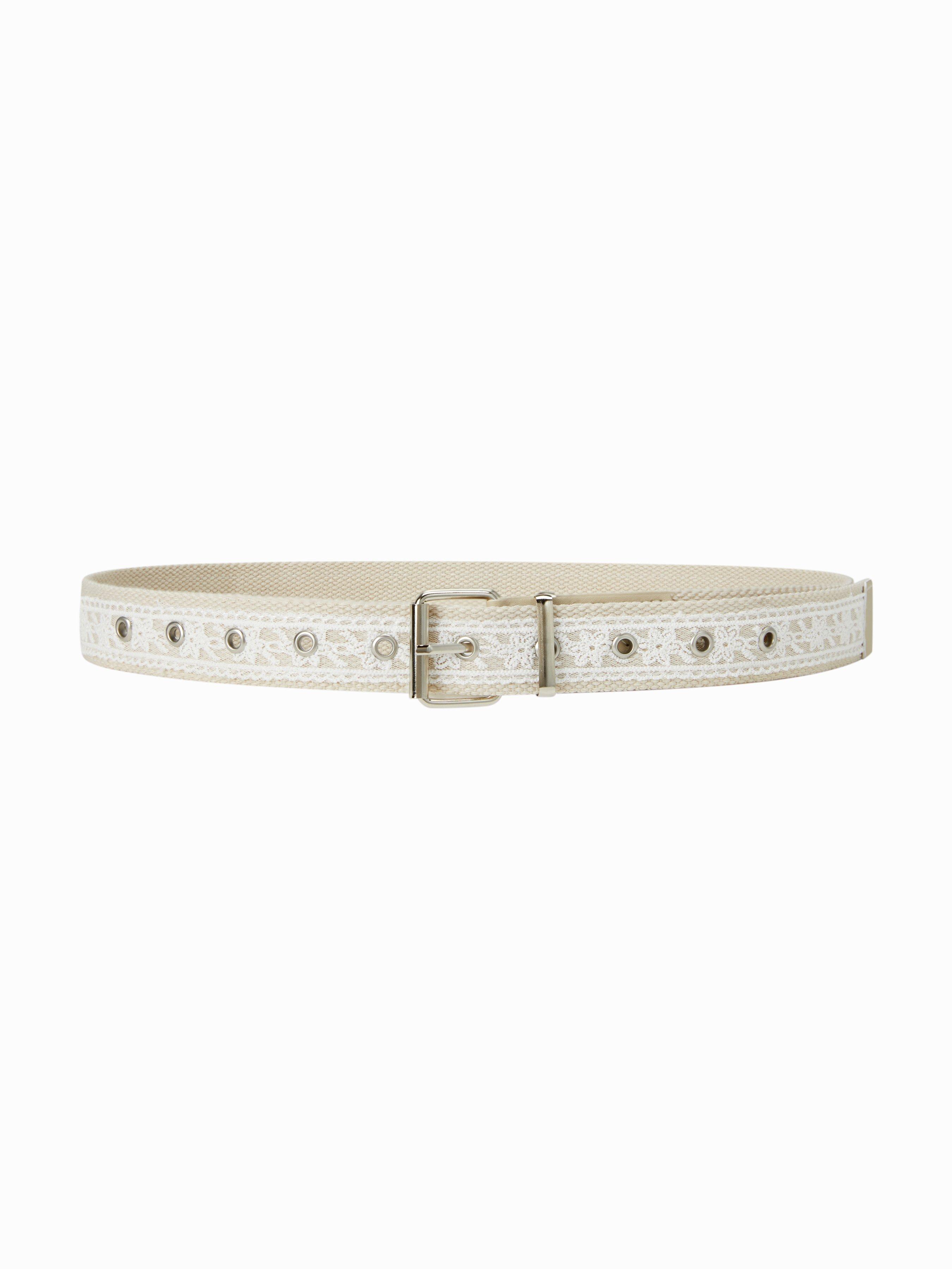 FLOWER LACE BUCKLE BELT by CIDER