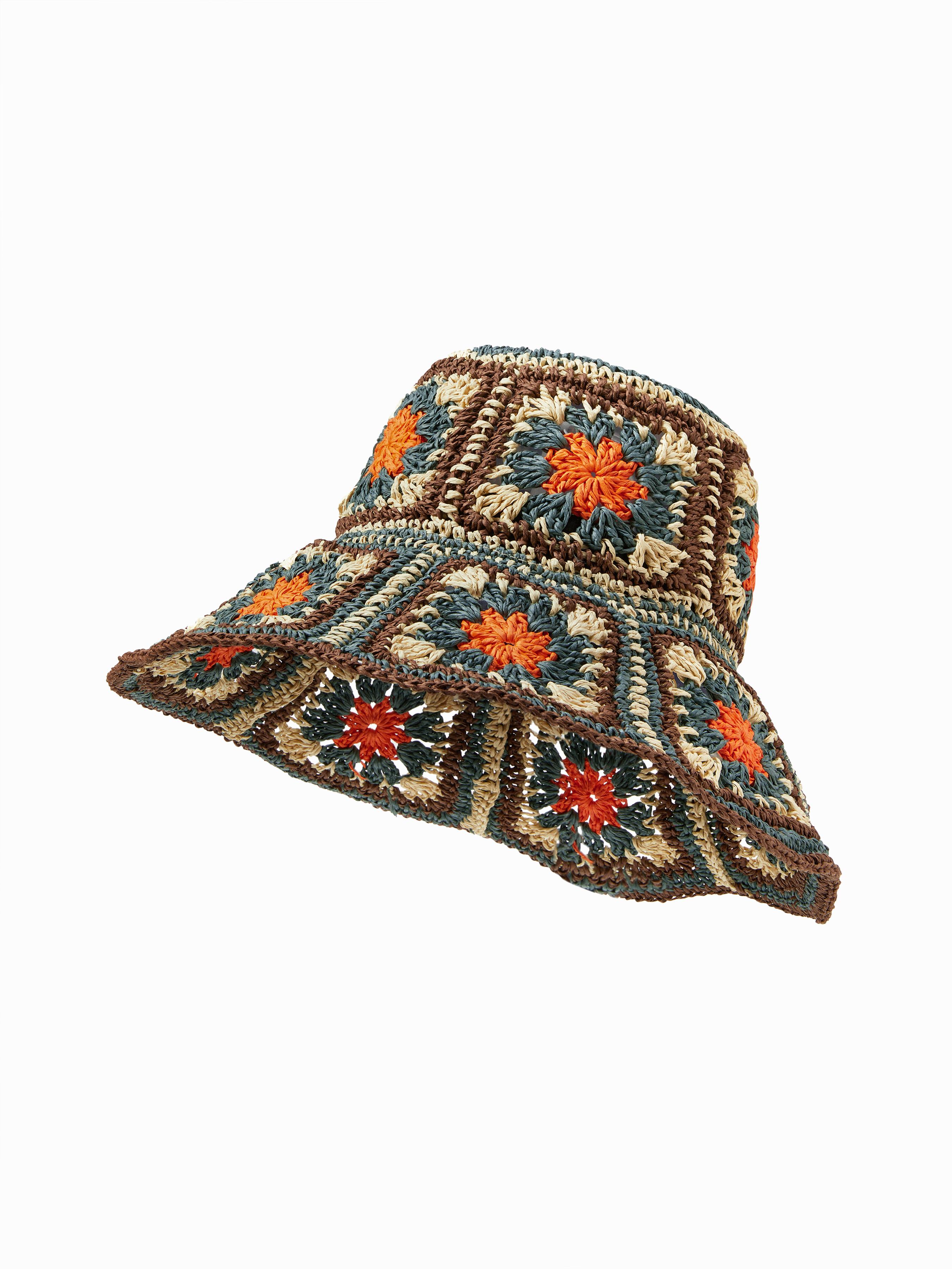 FLOWER WOVEN BUCKET HAT by CIDER