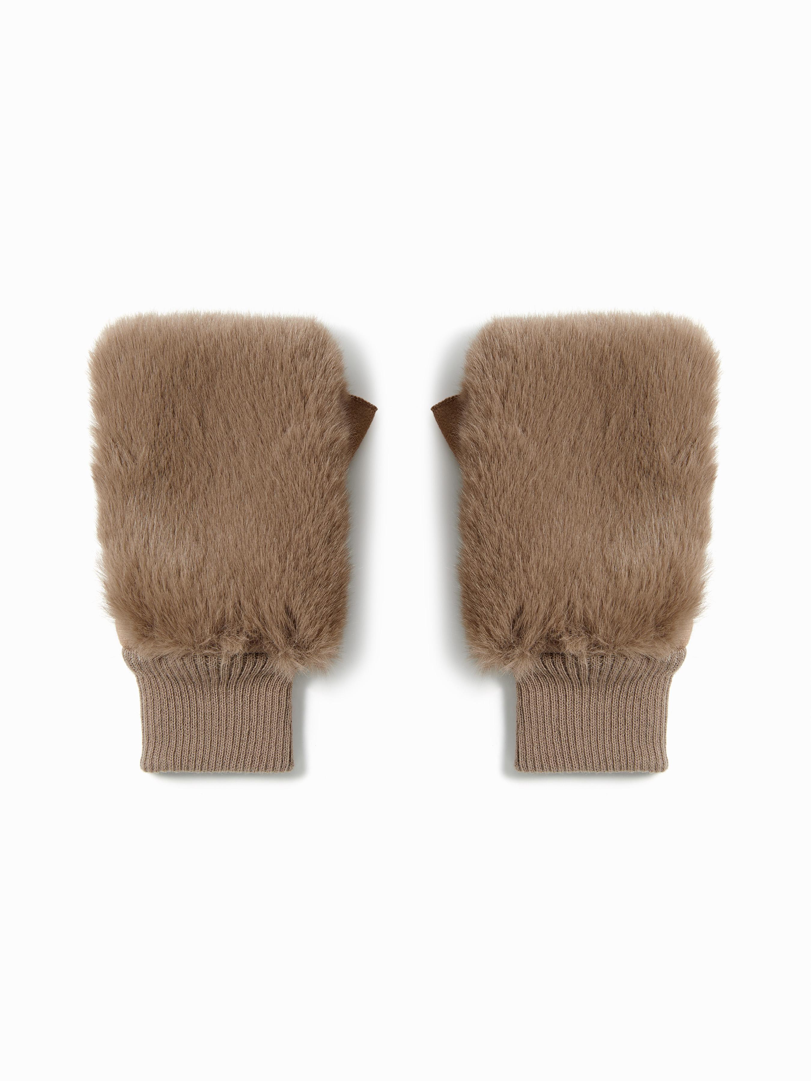 FUZZY FINGERLESS GLOVES by CIDER