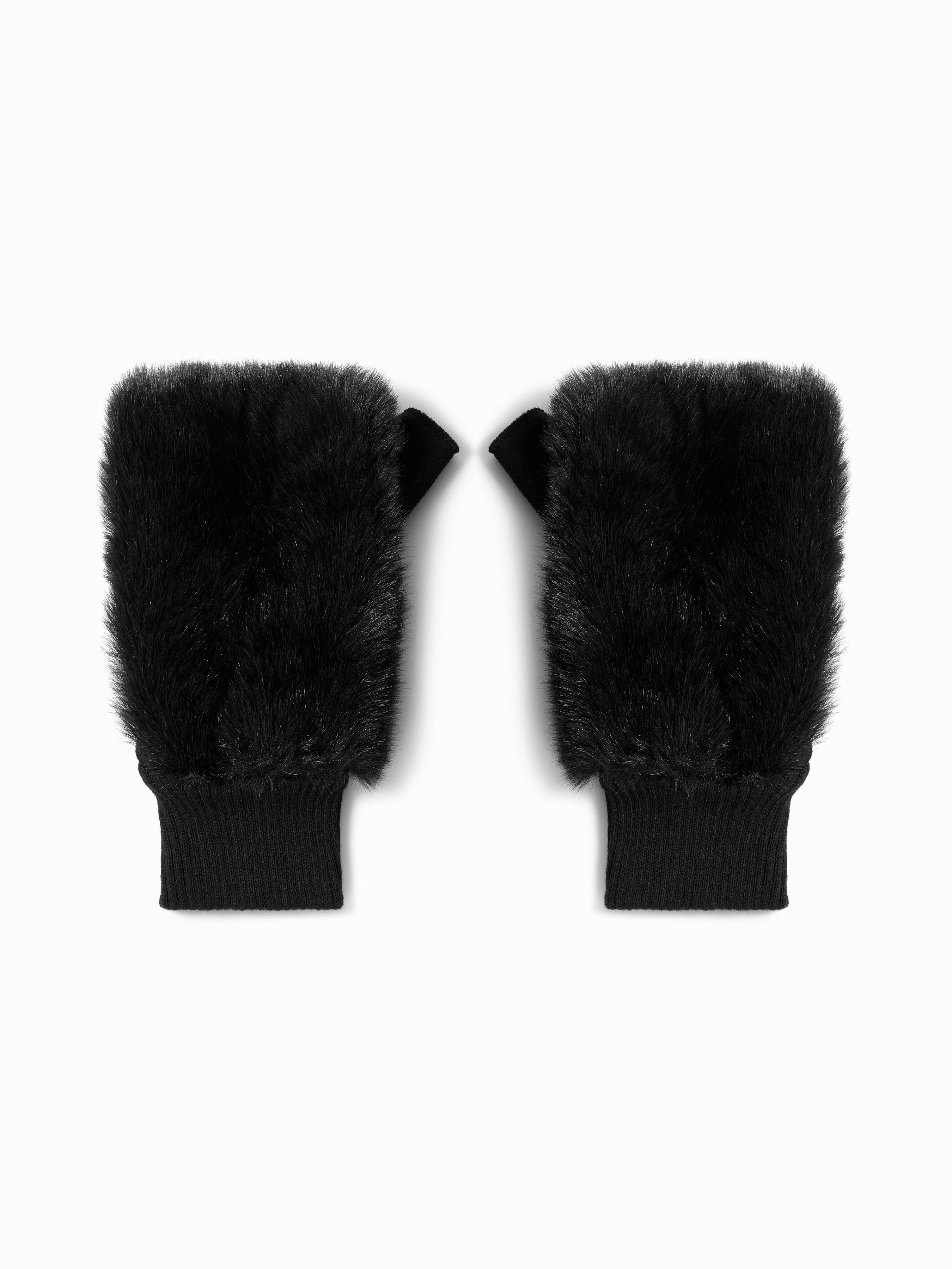 FUZZY FINGERLESS GLOVES by CIDER