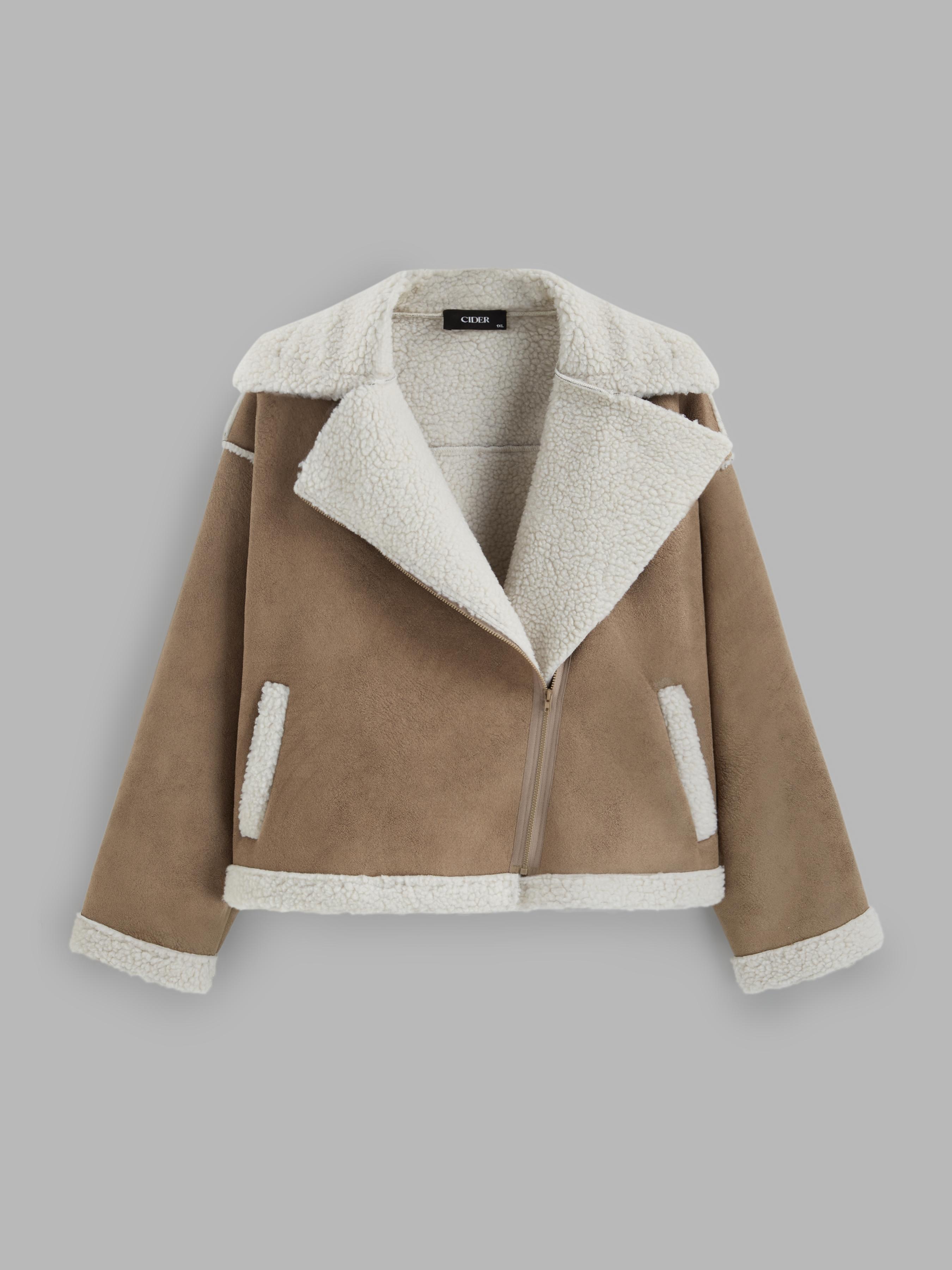 Faux Sherpa Jacket Curve & Plus by CIDER