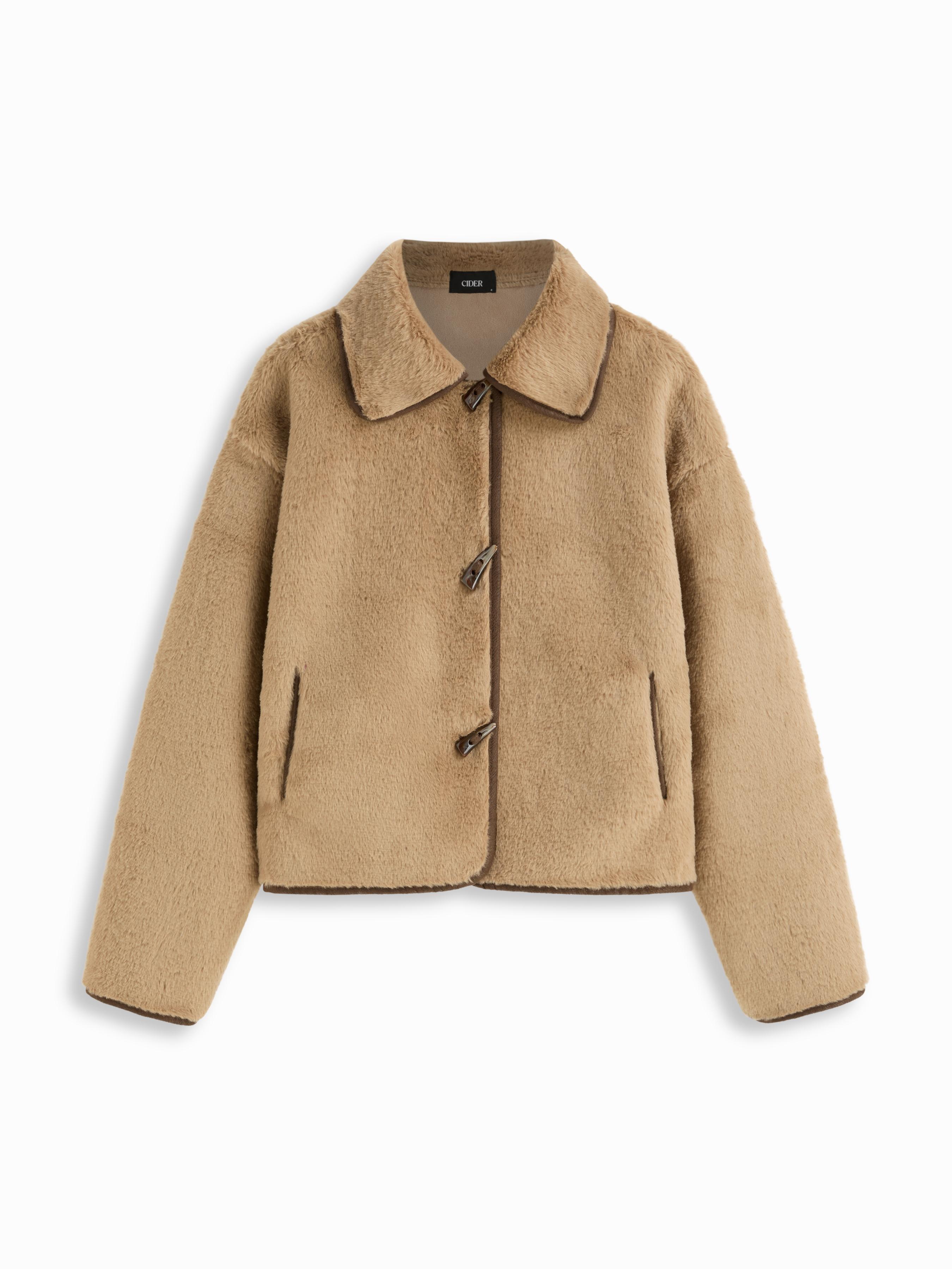 Flannel Collared Duffle Jacket by CIDER
