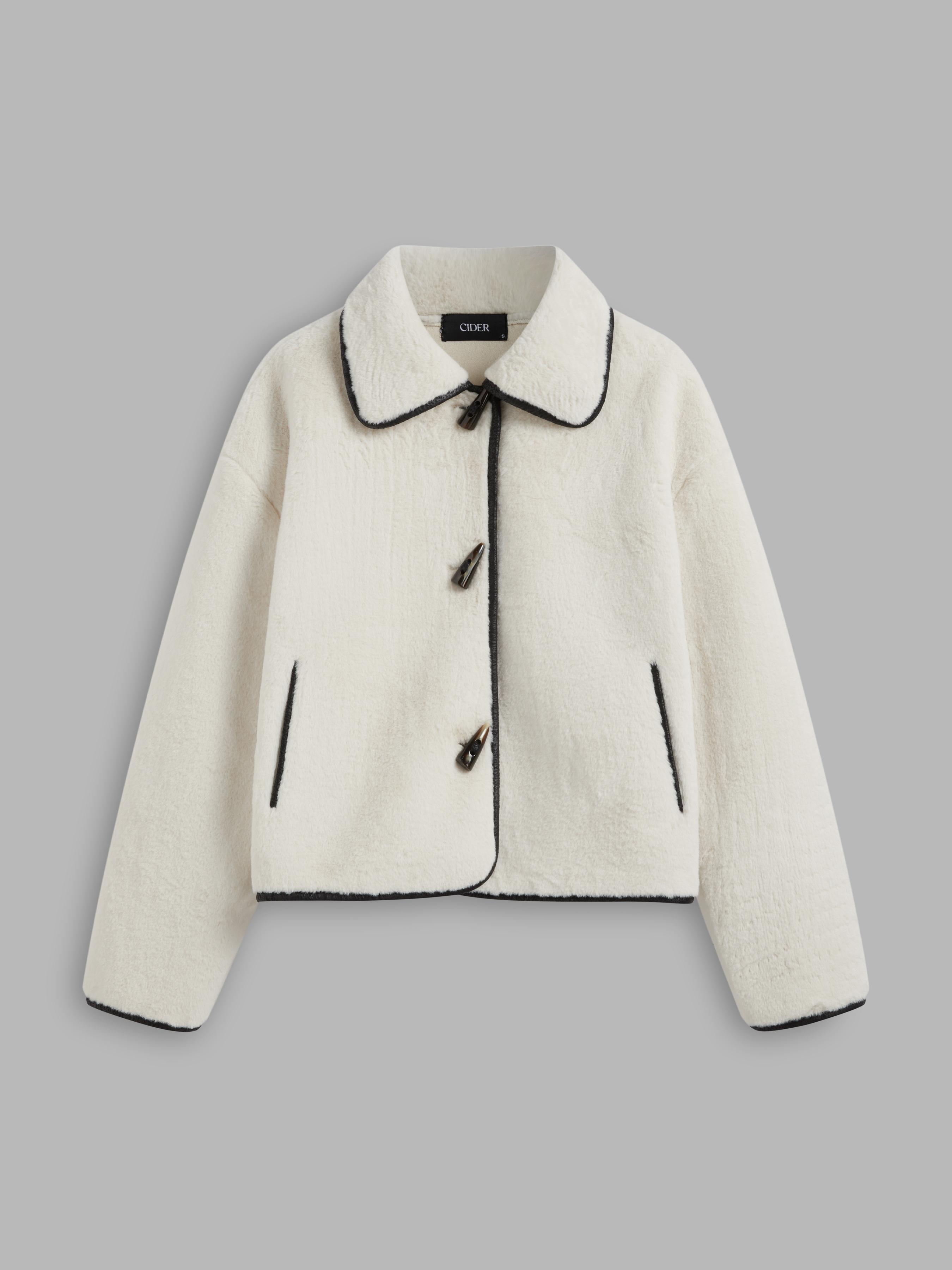 Flannel Collared Duffle Jacket by CIDER