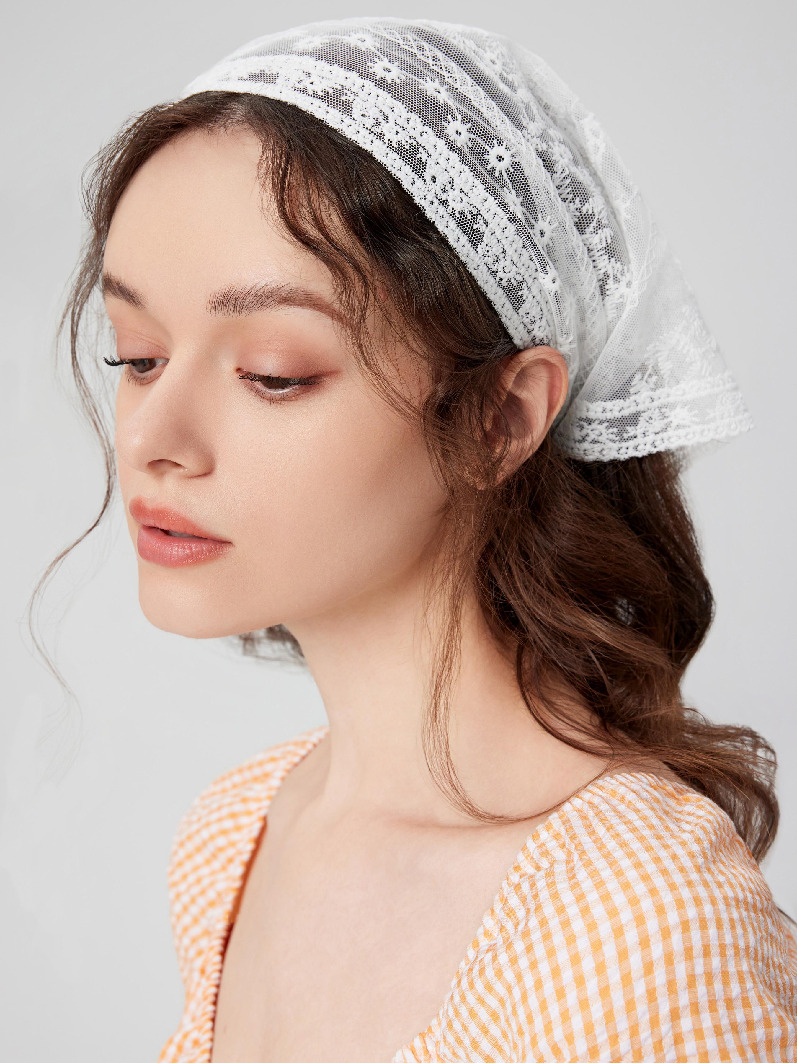 Floral Lace Headscarf by CIDER