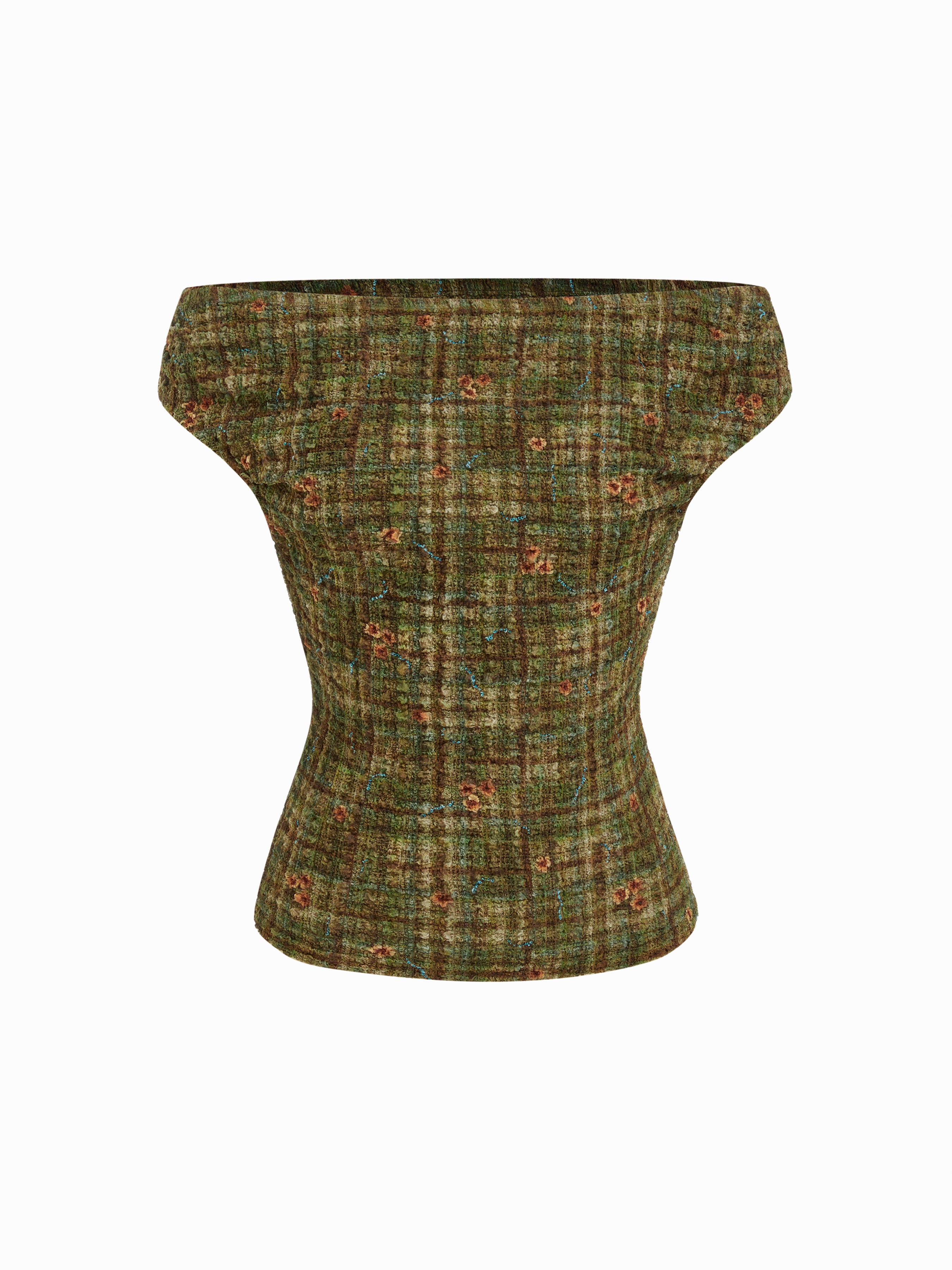 Floral Off-shoulder Ruched Blouse by CIDER