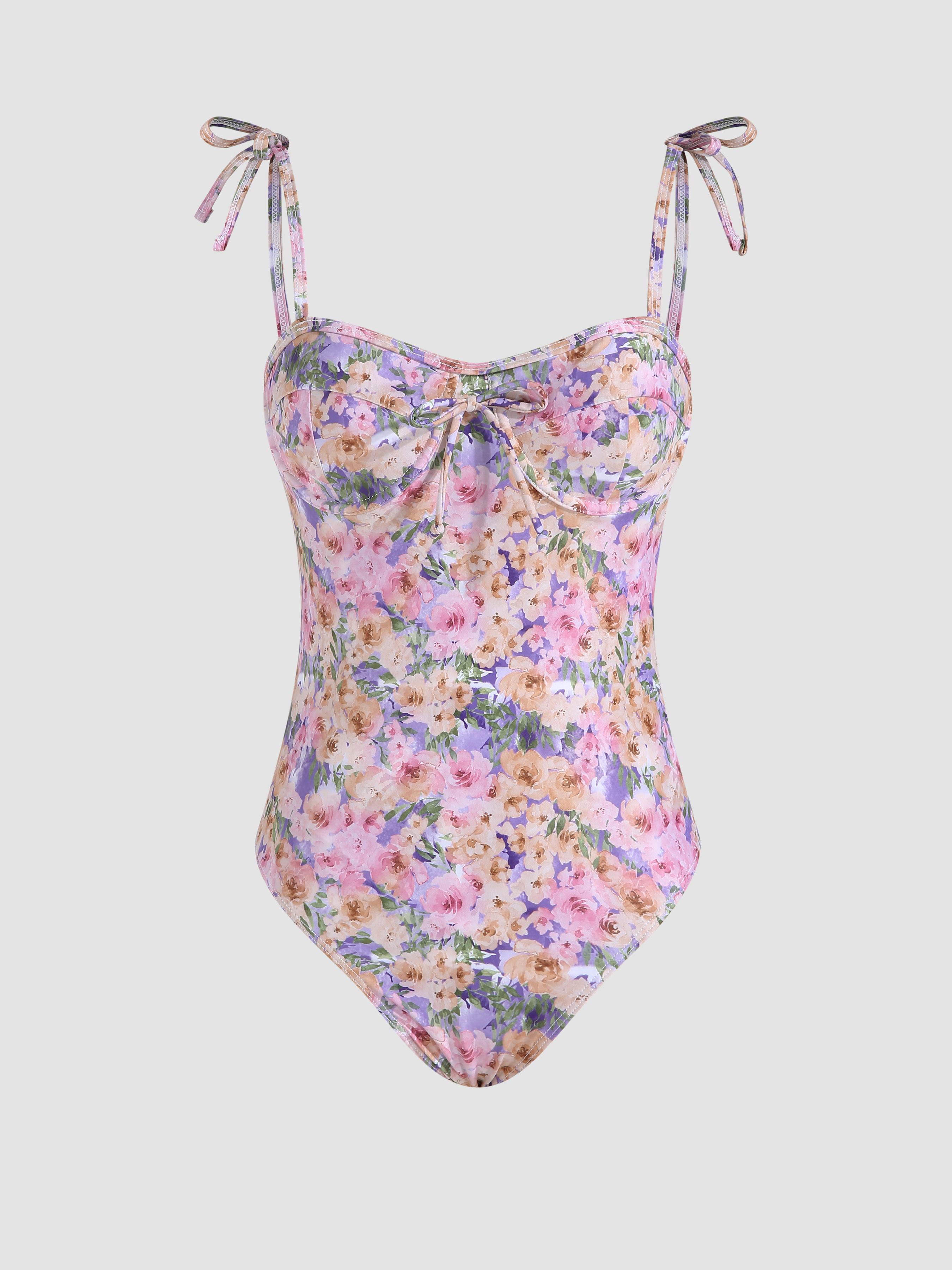 Floral Sea Underwire One Piece Swimsuit by CIDER