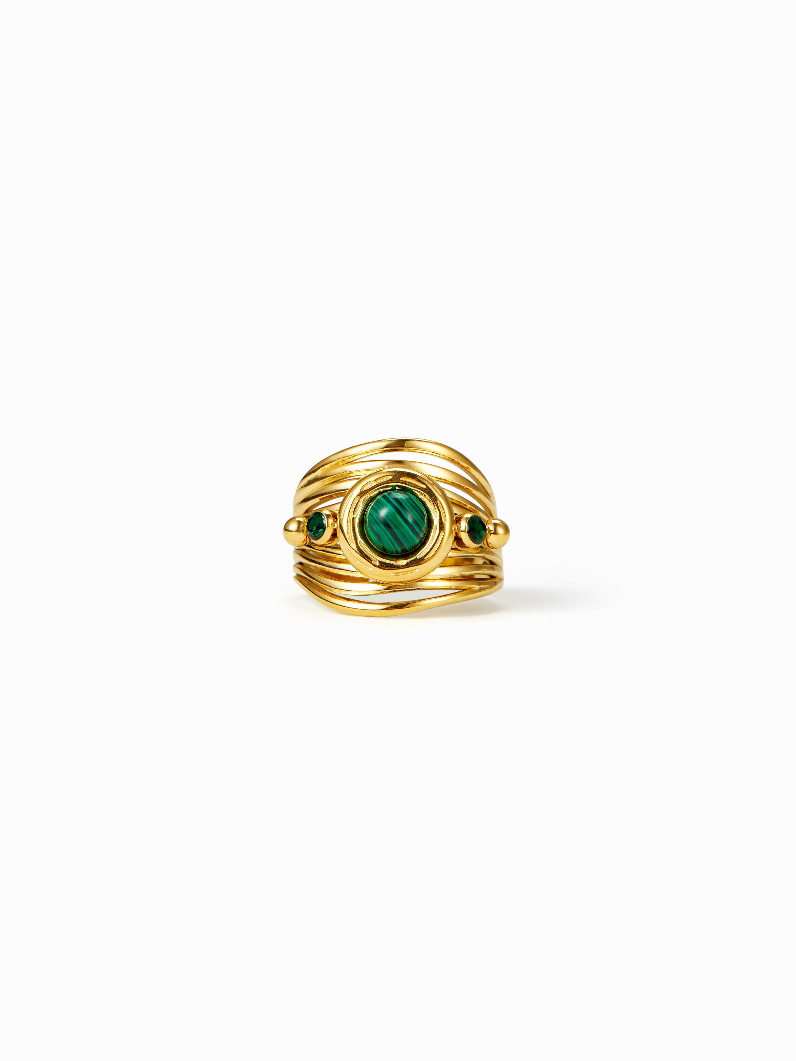 GEMSTONE OPEN RING by CIDER