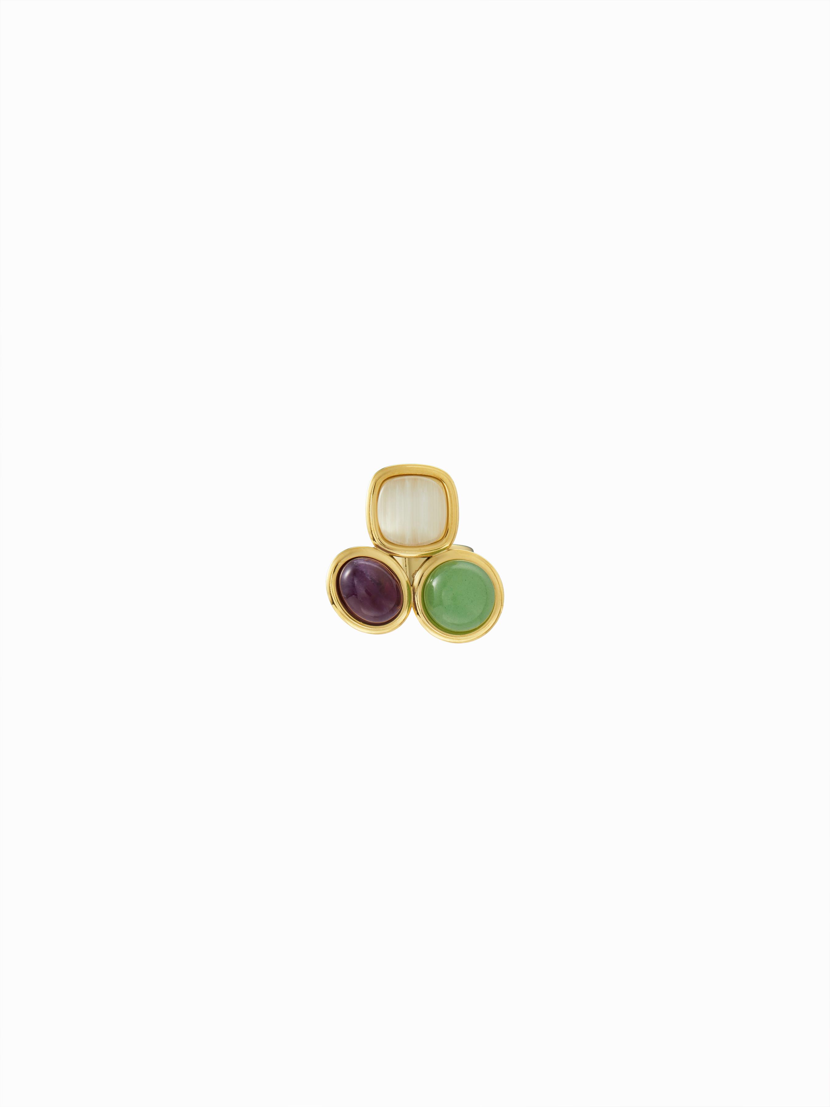 GEMSTONE STAINLESS STEEL RING by CIDER
