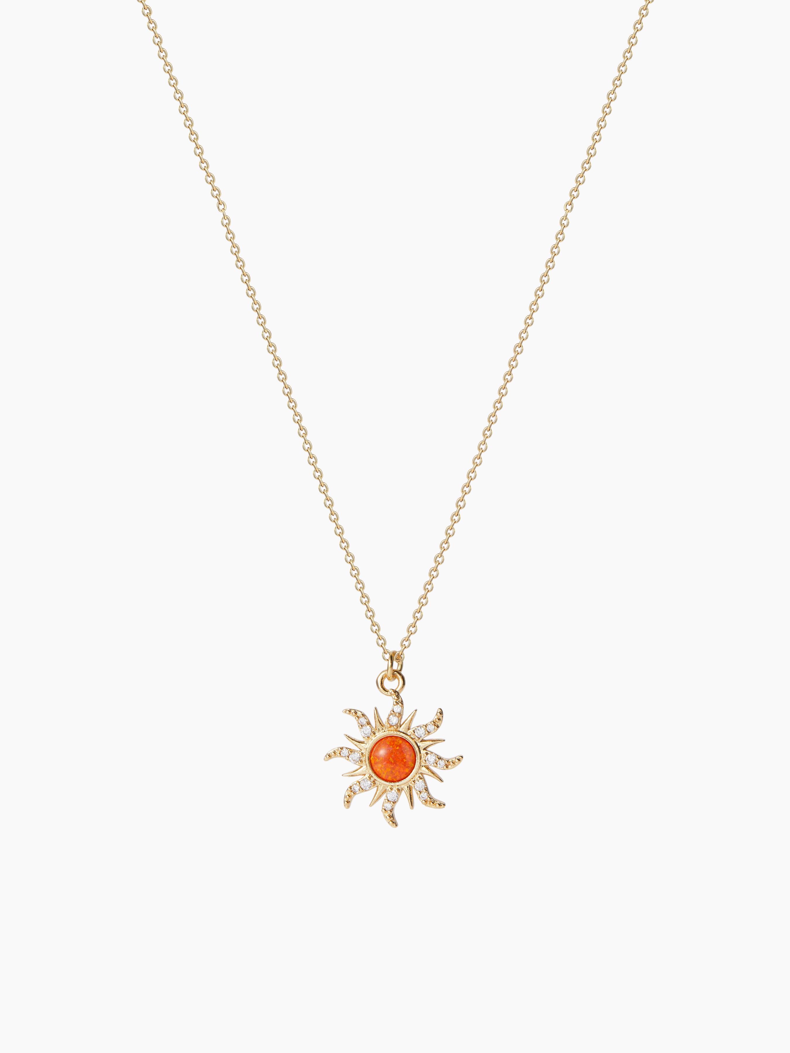 GEMSTONE SUN PENDANT NECKLACE by CIDER