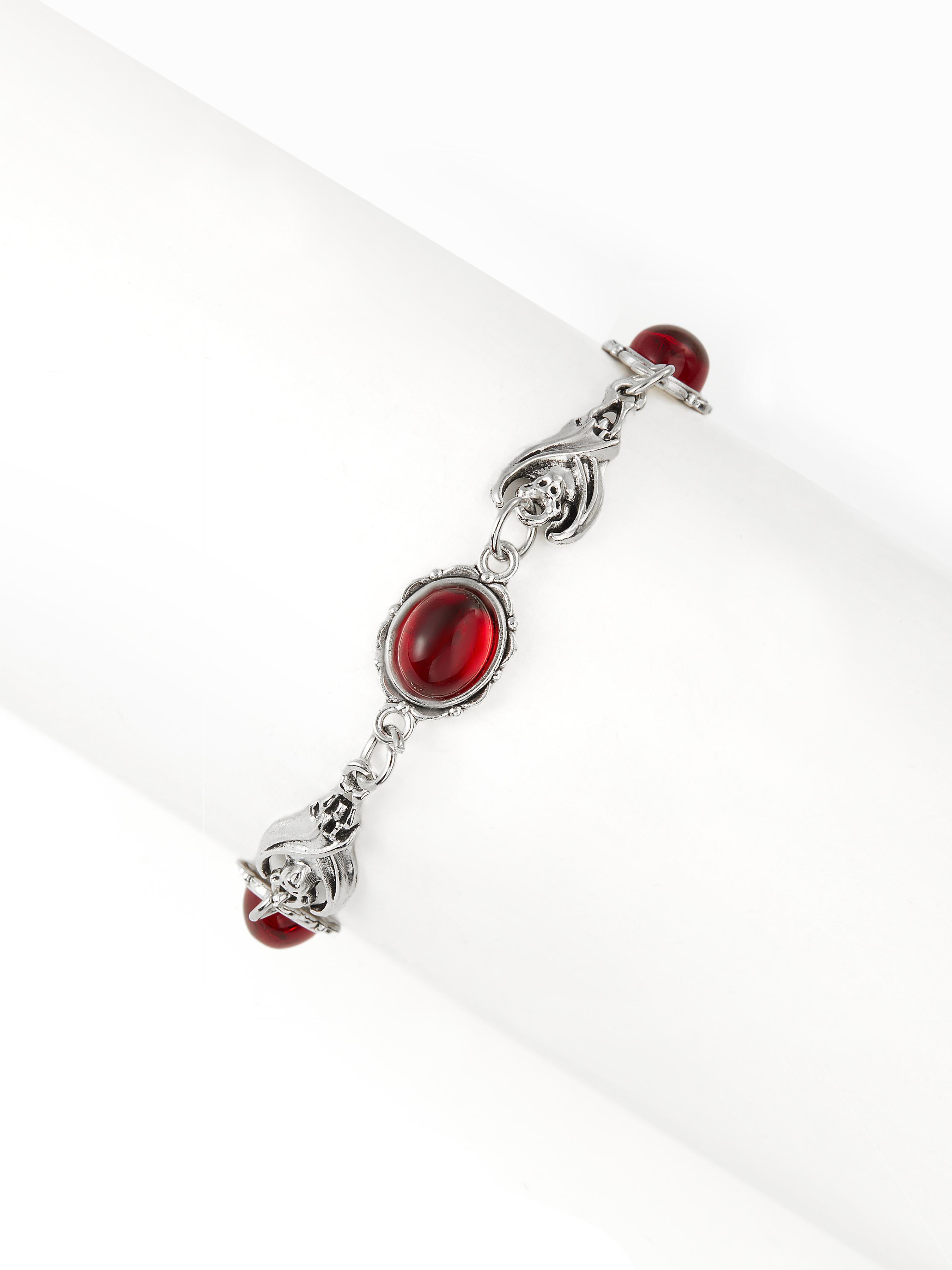 GEMSTONE & BAT CHAIN BRACELET by CIDER