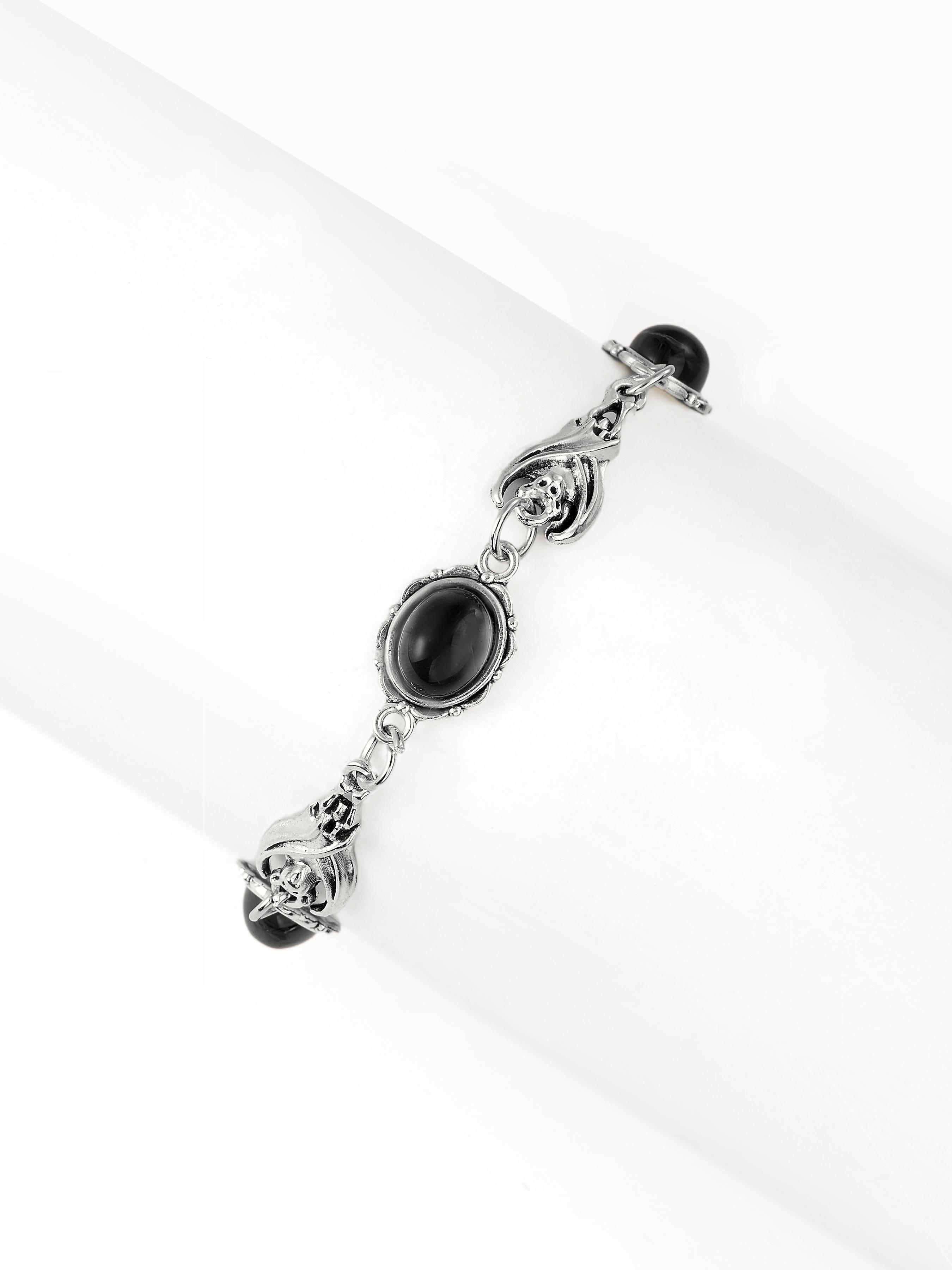 GEMSTONE & BAT CHAIN BRACELET by CIDER