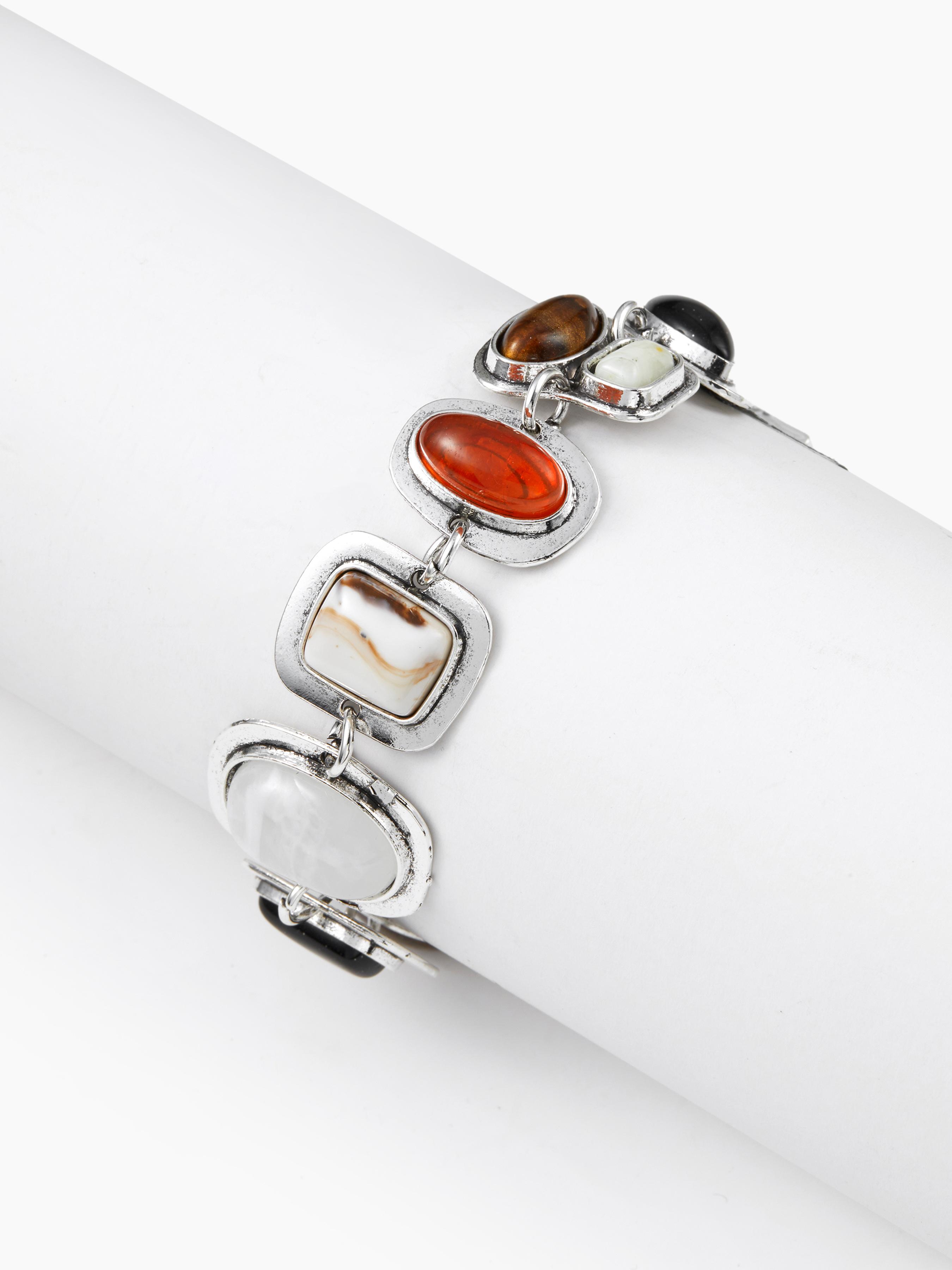 GEOMETRIC GEMSTONE CHAIN BRACELET by CIDER