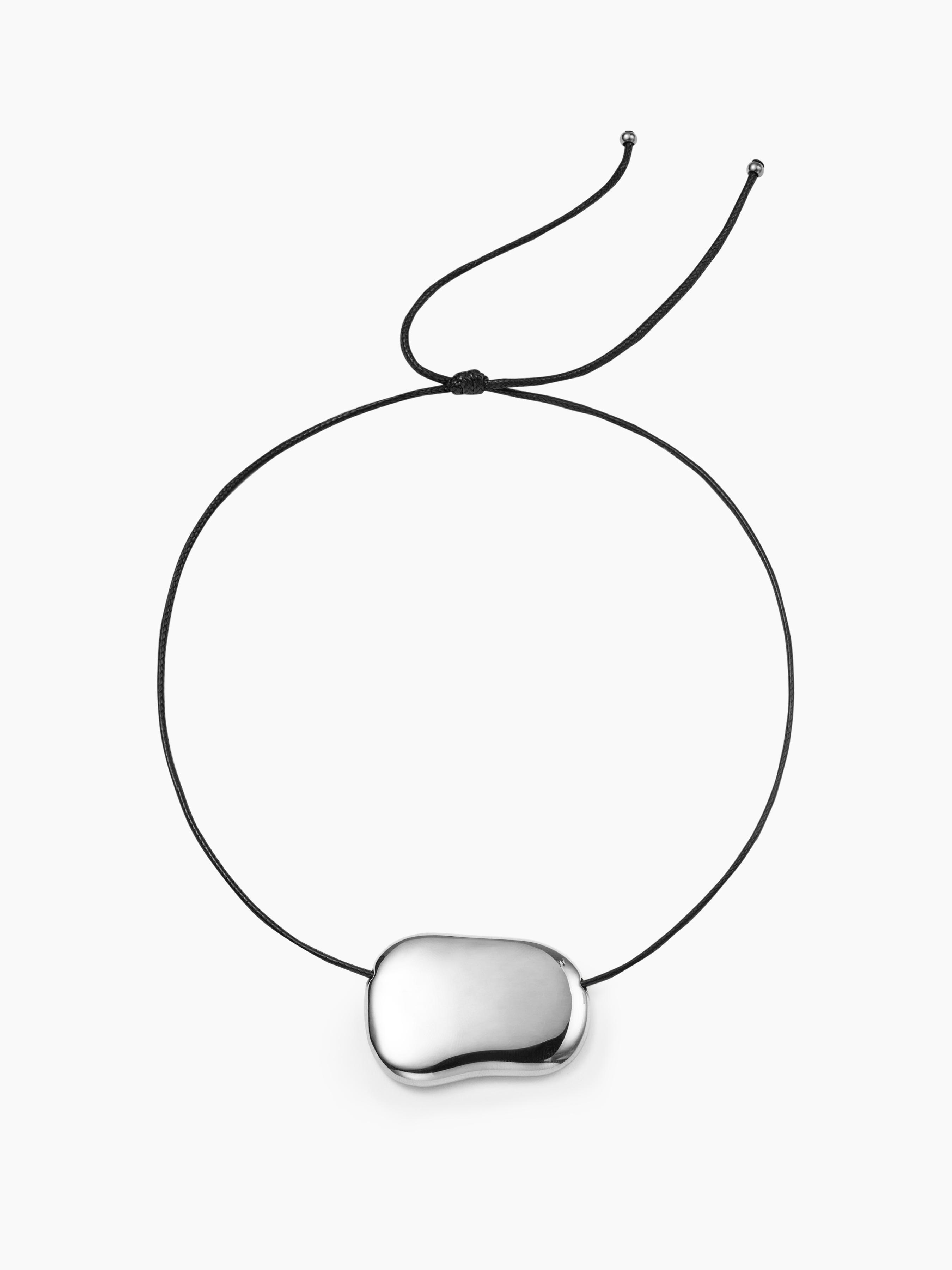 GLOSSY BEAN ADJUSTABLE PENDANT NECKLACE by CIDER