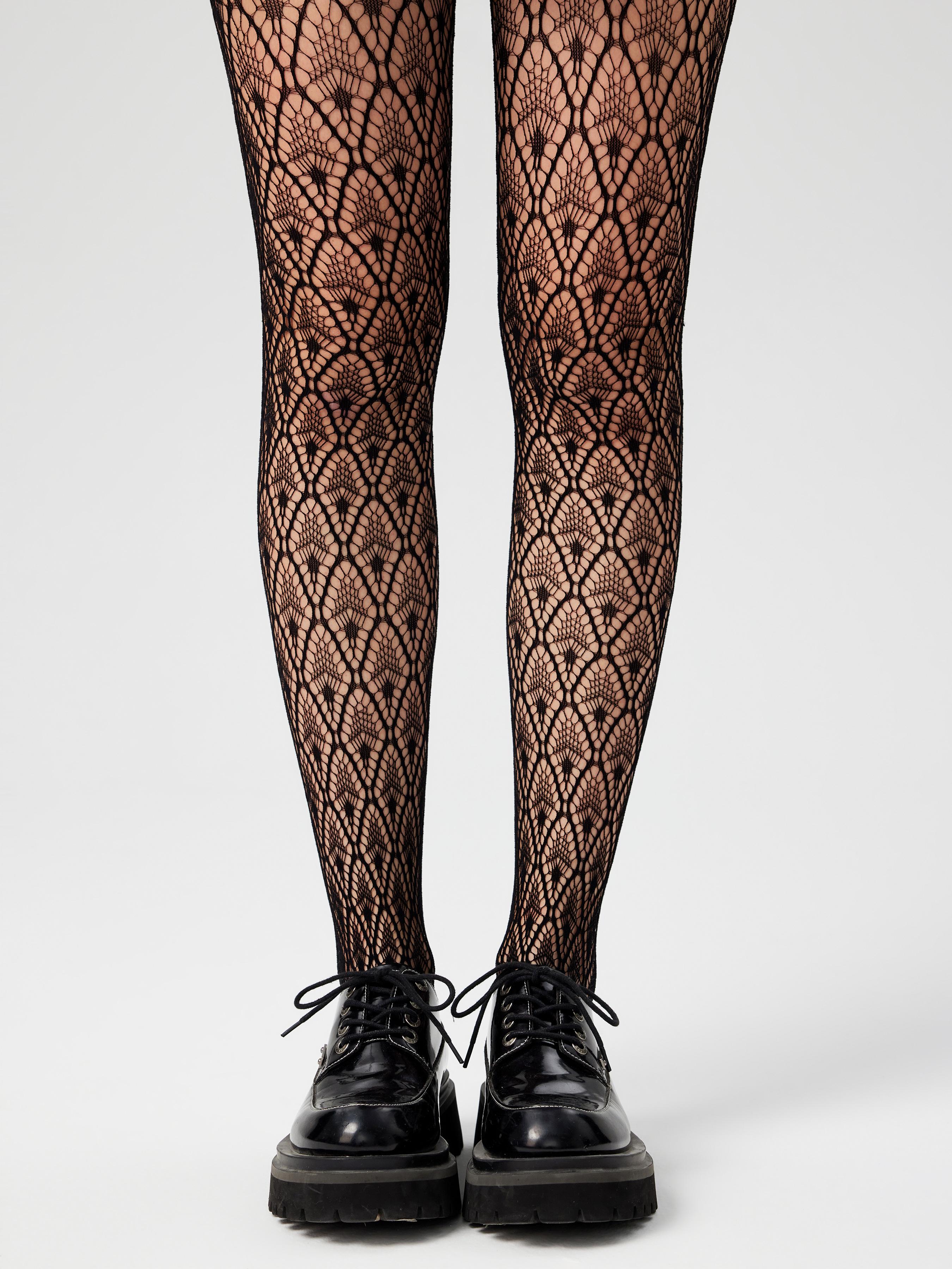 Geometric Pattern Fishnet Tights by CIDER