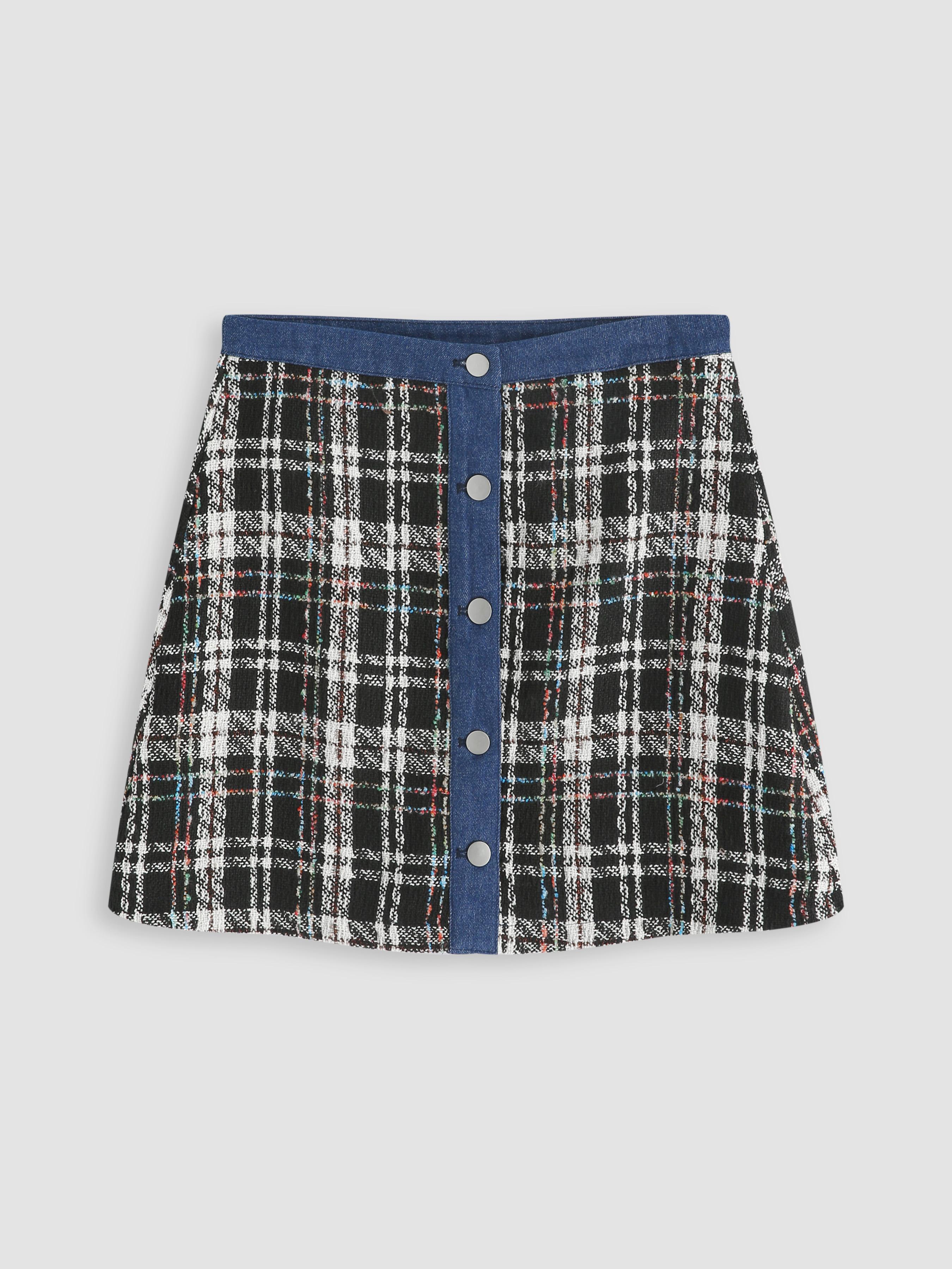 Gingham Mini Skirt by CIDER