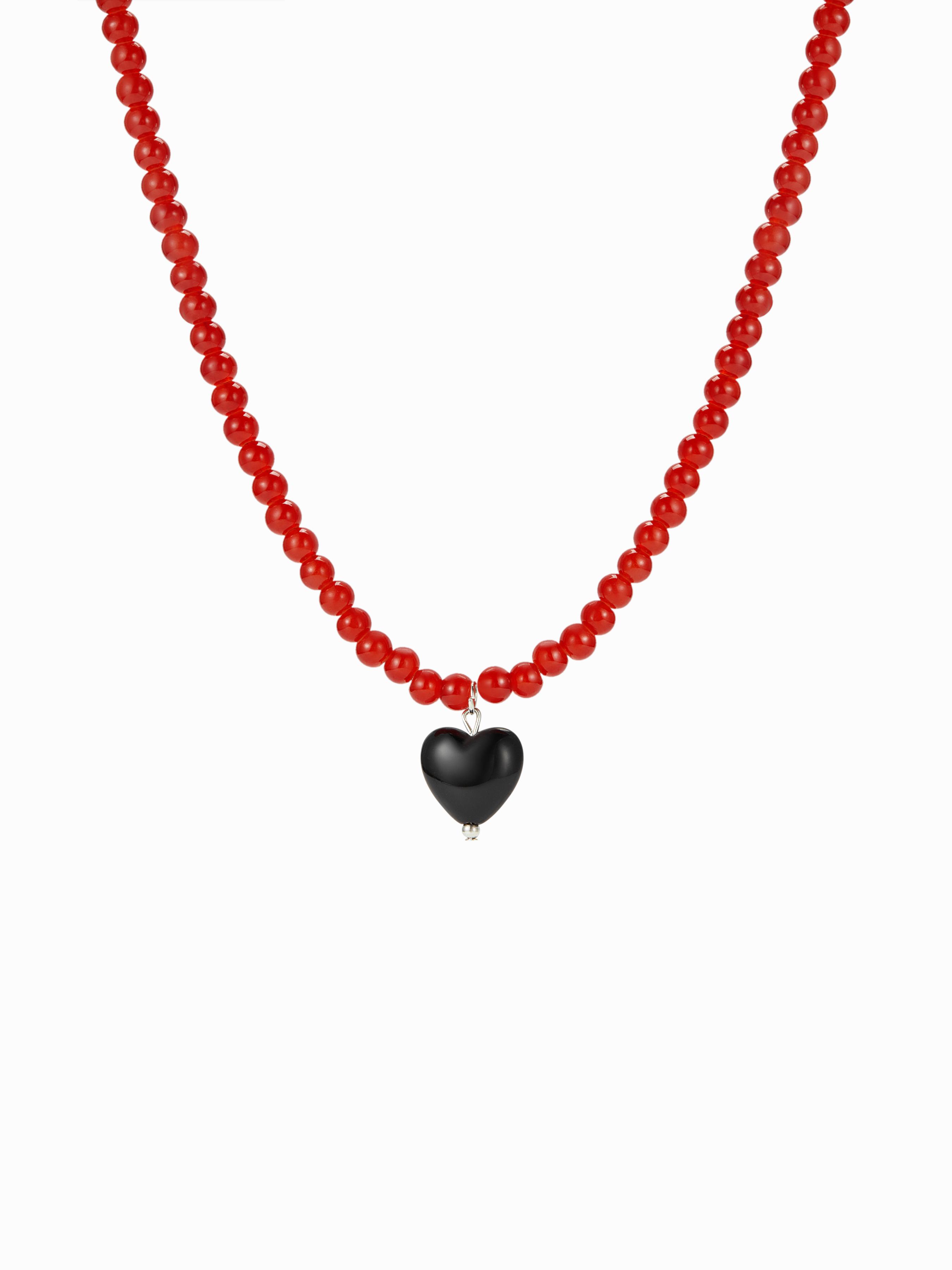 HEART BEADED NECKLACE by CIDER