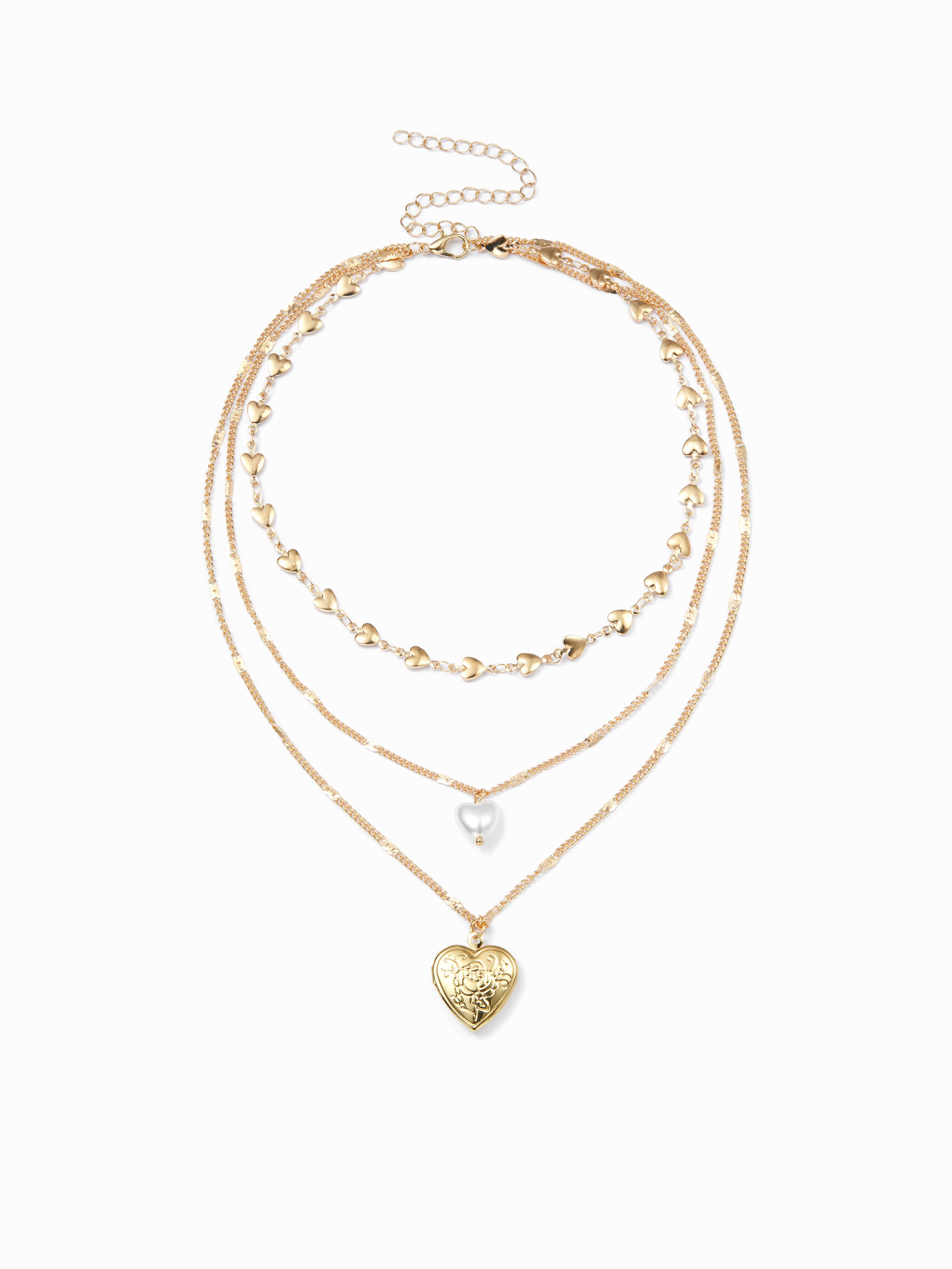 HEART LAYERED NECKLACE by CIDER
