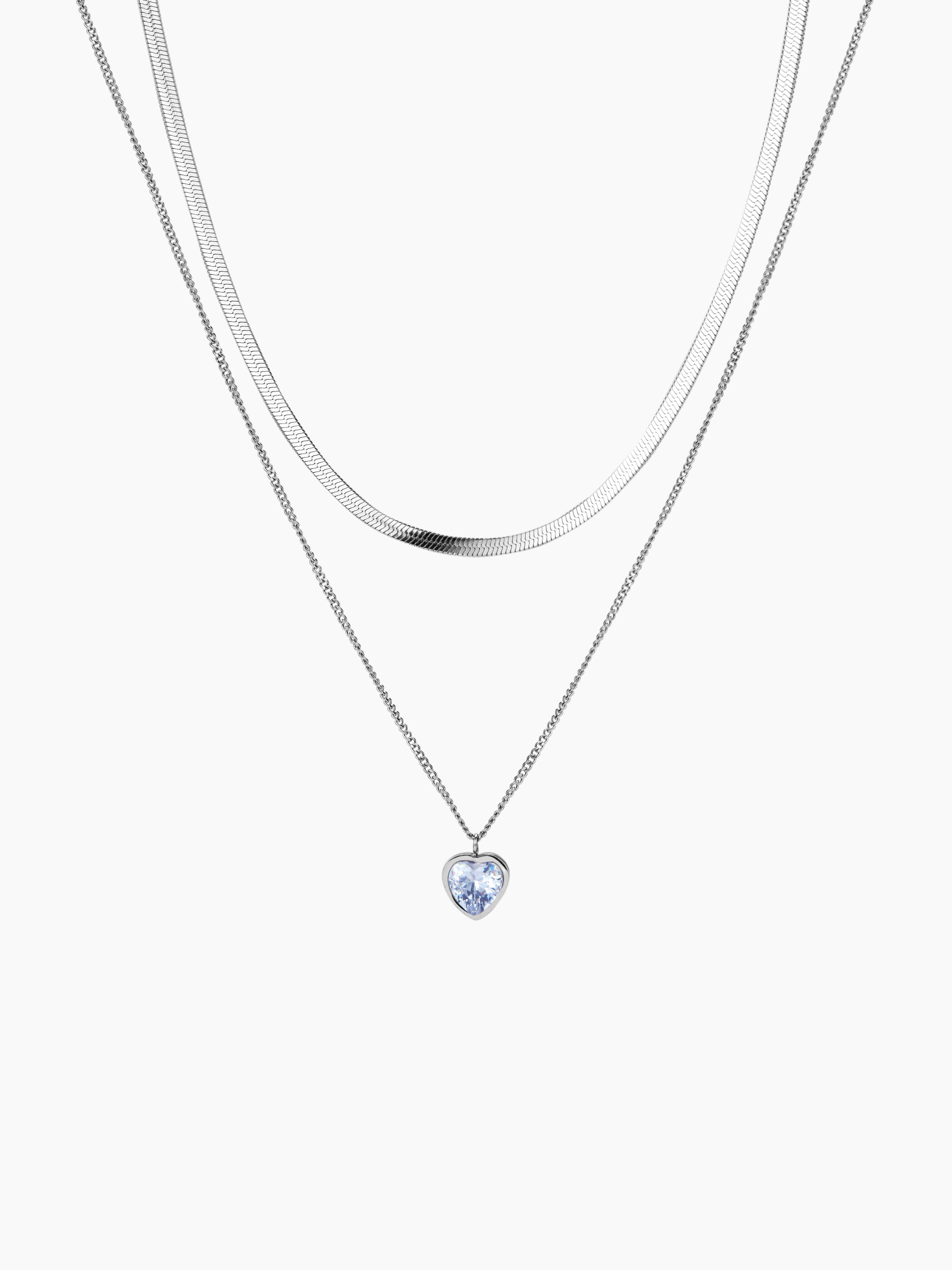 HEART LAYERED PENDANT NECKLACE by CIDER