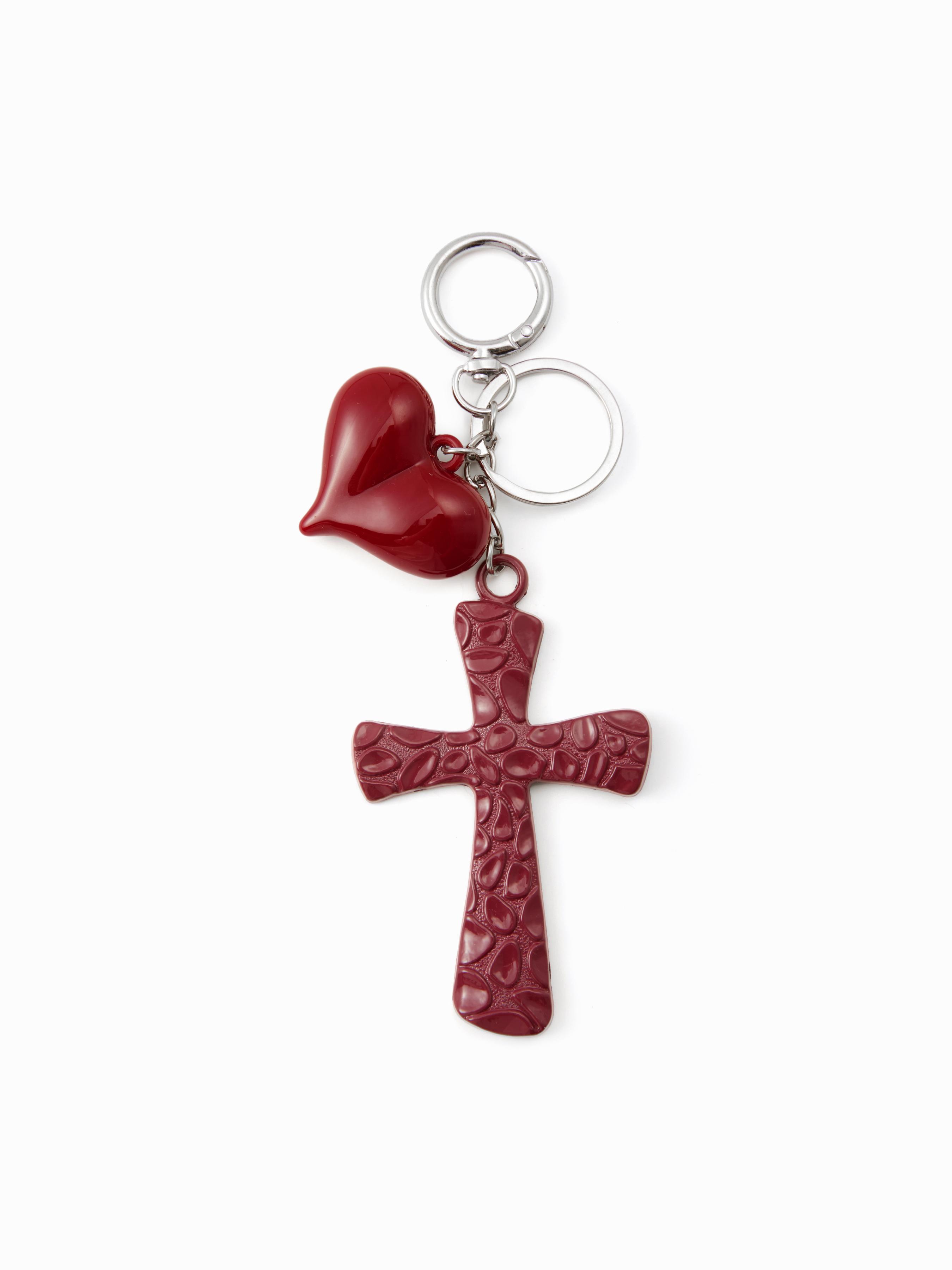 HEART & CROSS KEYCHAIN by CIDER