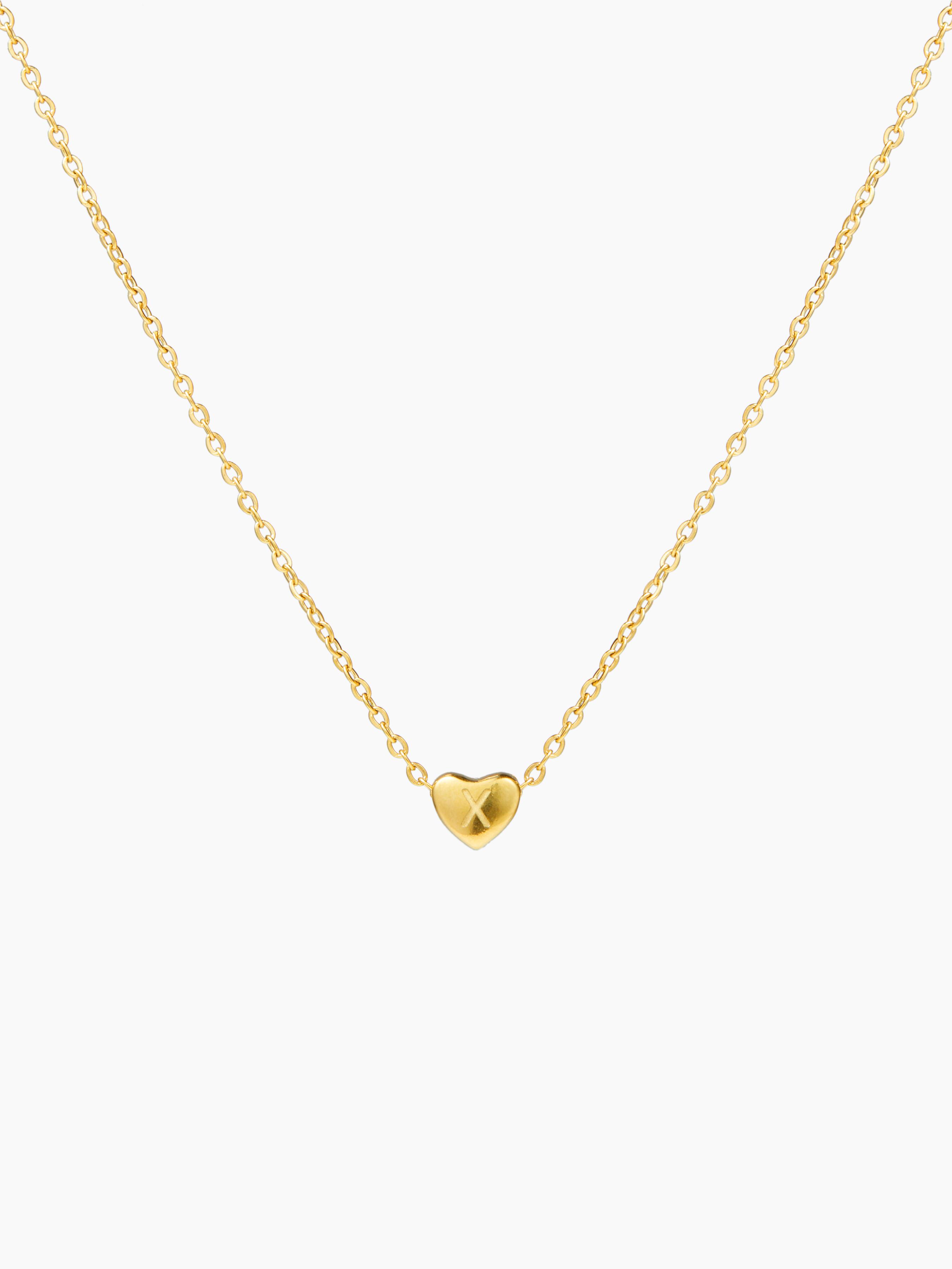 HEART & LETTER PENDANT NECKLACE by CIDER