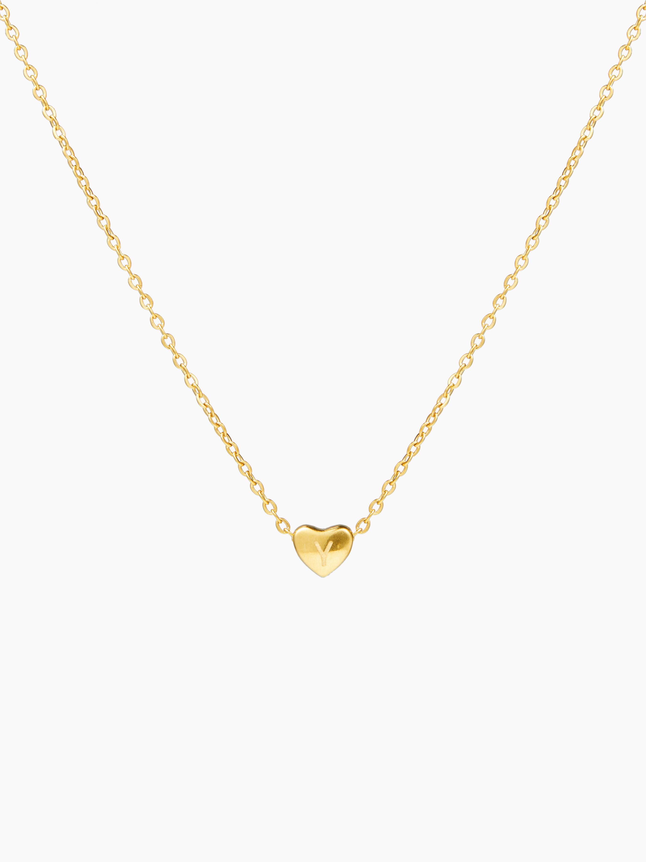 HEART & LETTER PENDANT NECKLACE by CIDER