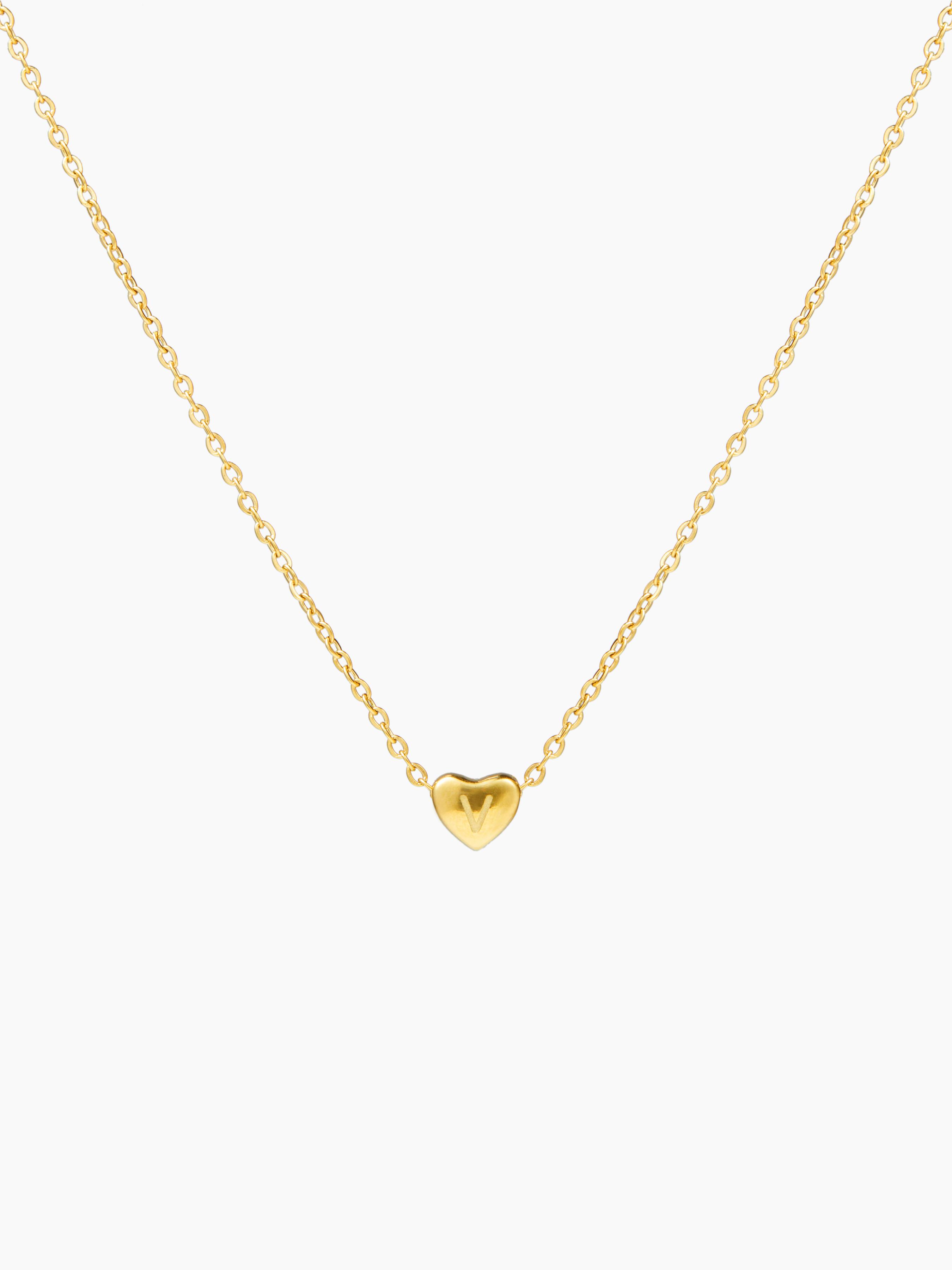 HEART & LETTER PENDANT NECKLACE by CIDER