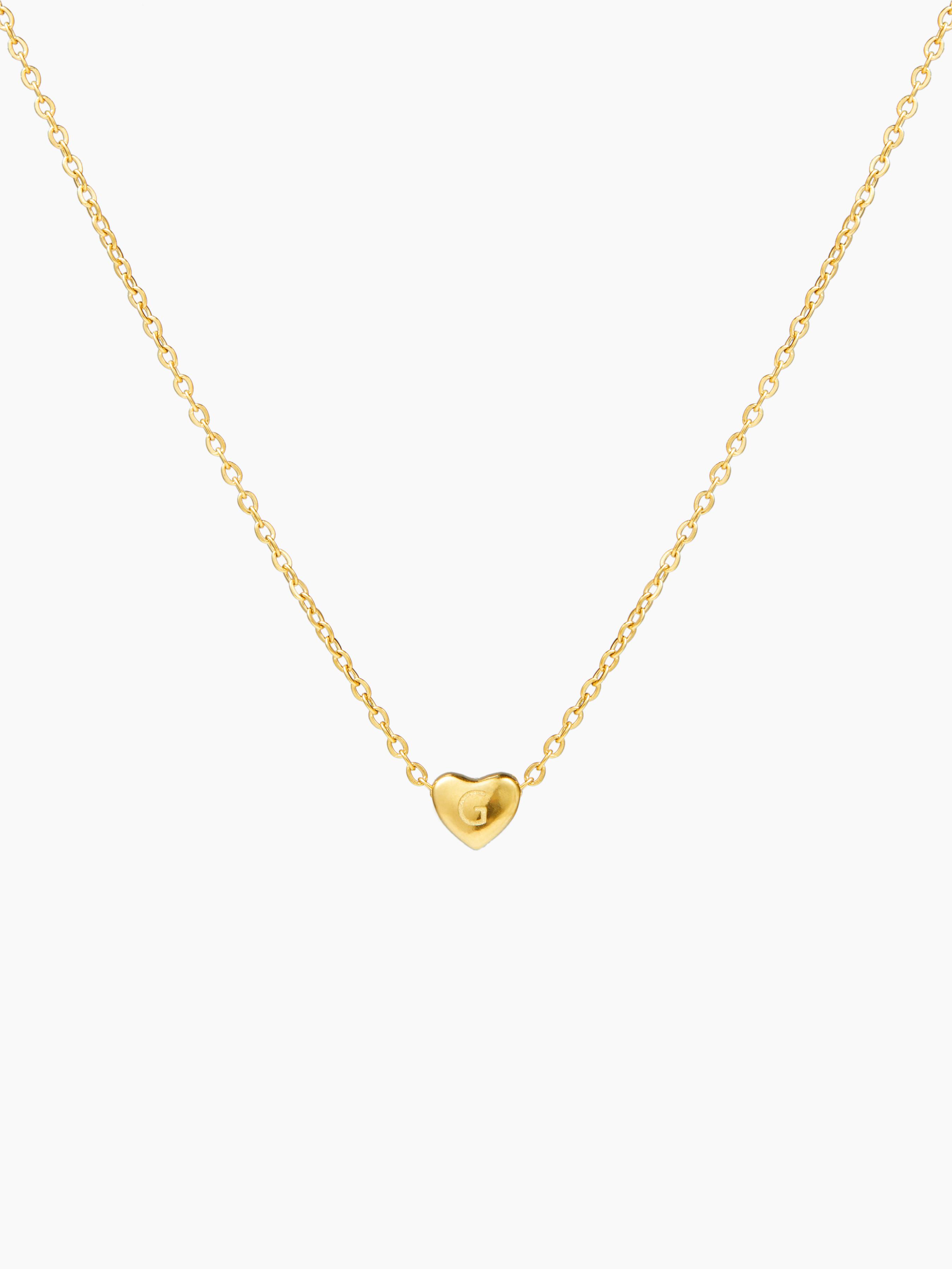 HEART & LETTER PENDANT NECKLACE by CIDER