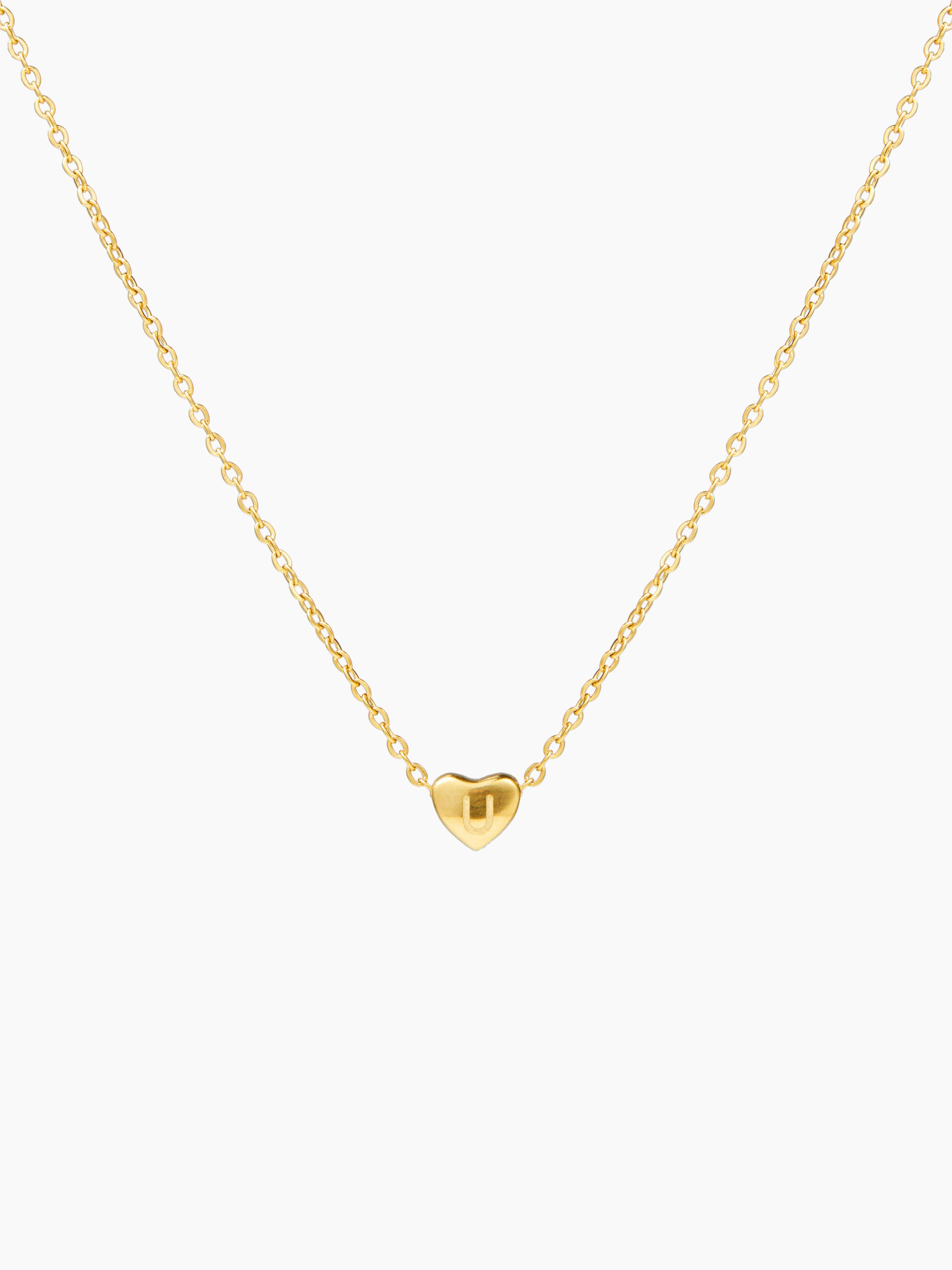 HEART & LETTER PENDANT NECKLACE by CIDER
