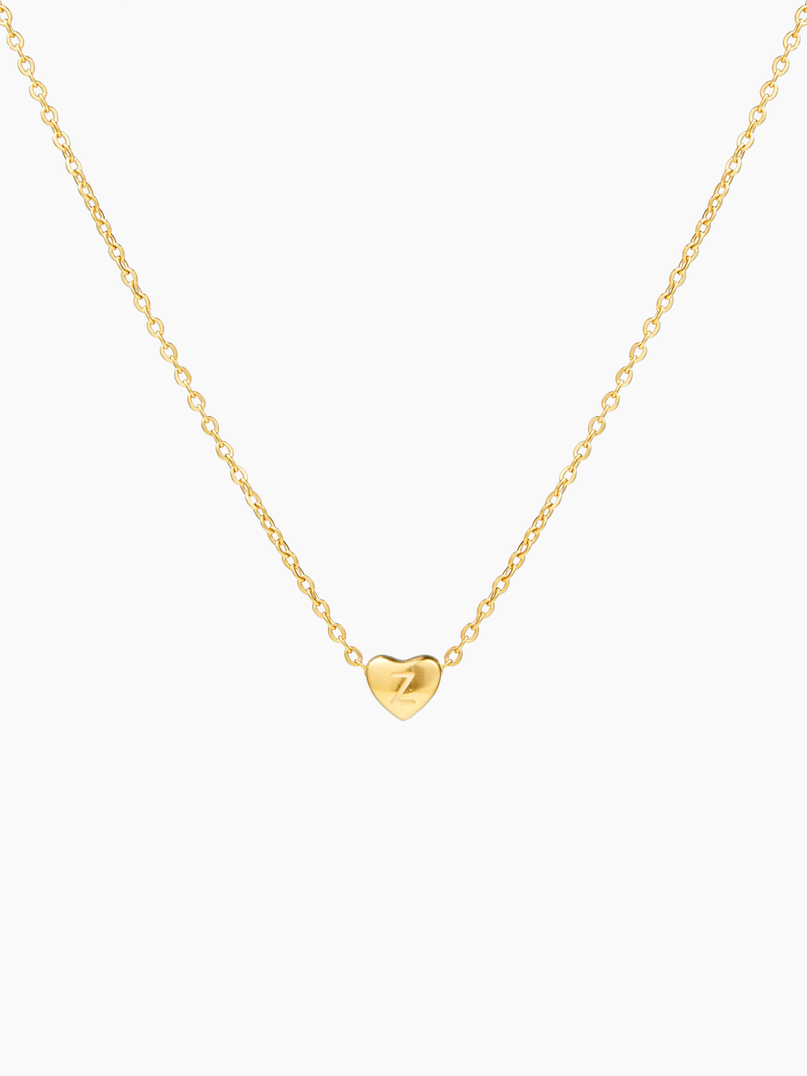 HEART & LETTER PENDANT NECKLACE by CIDER