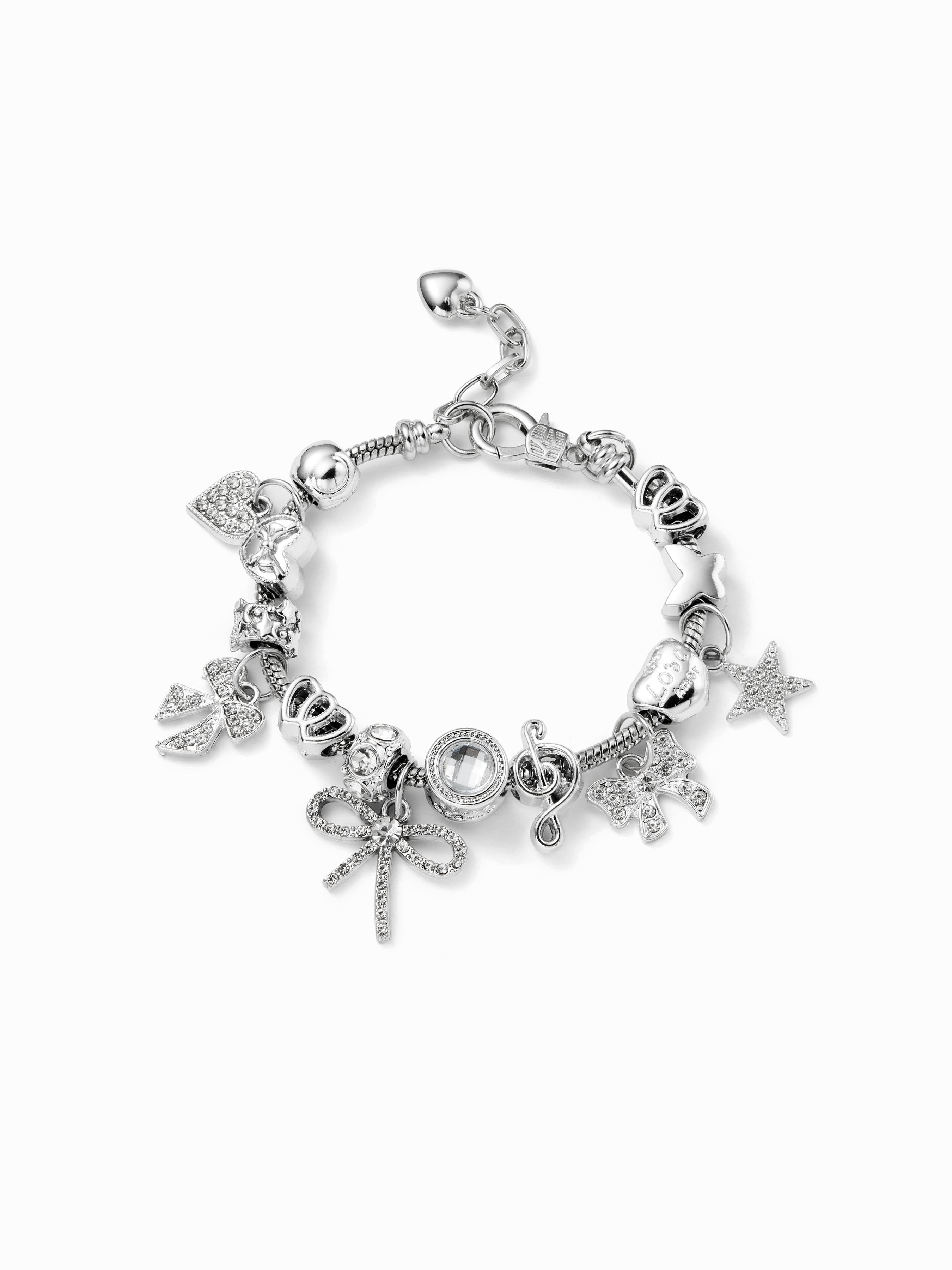HEART & STARS & BOWKNOT CHAIN BRACELET by CIDER