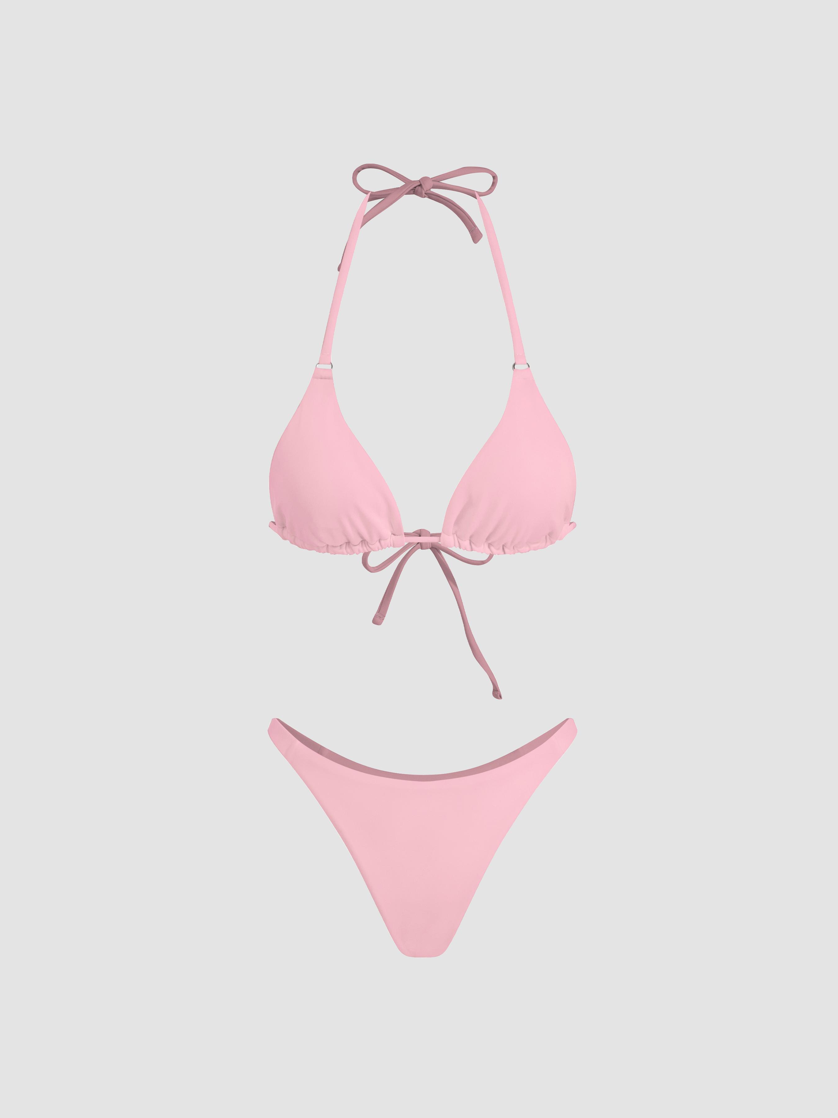 Halter Neckline Triangle Bikini Set by CIDER