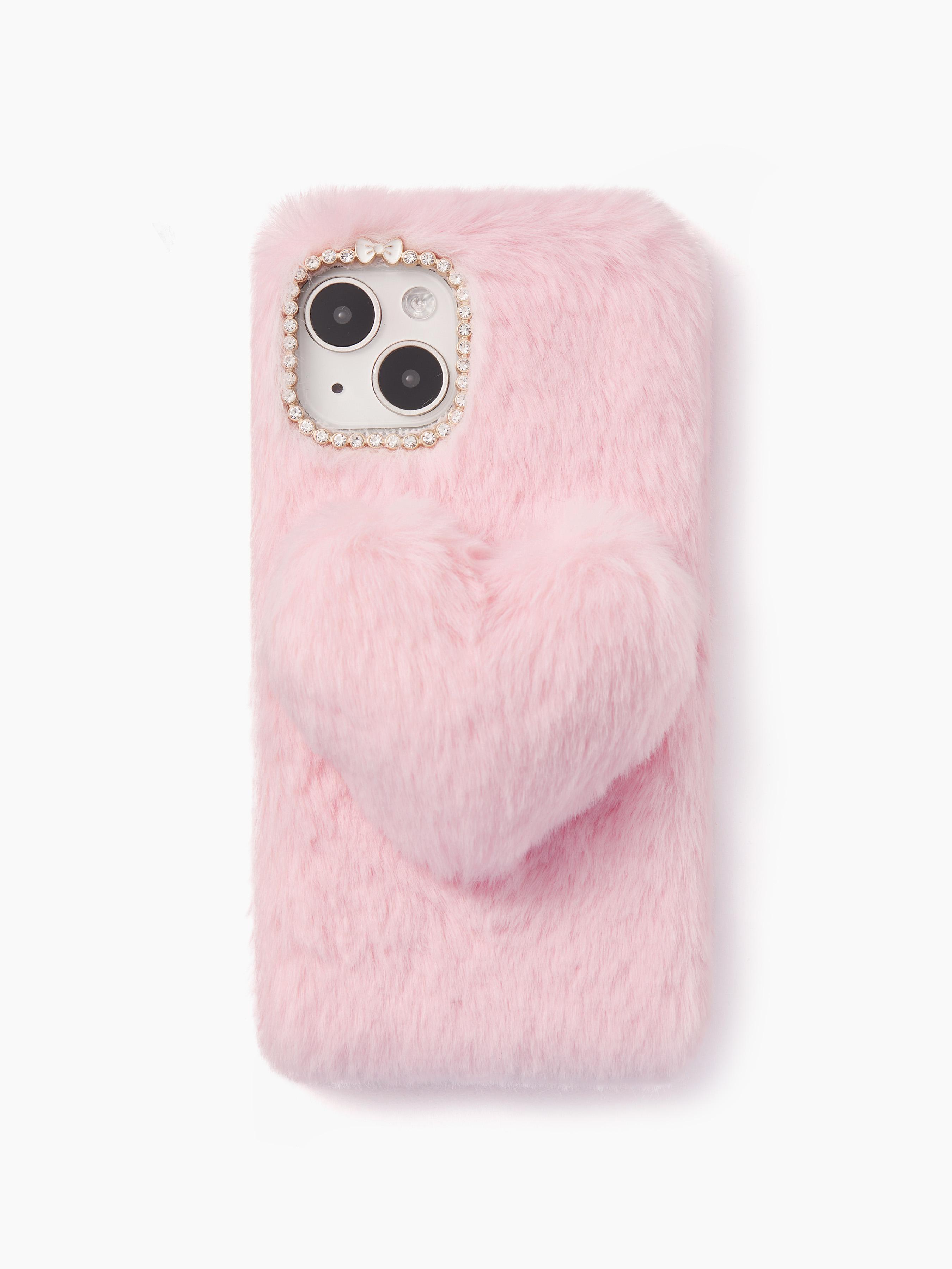 Heart Decor Furry Phone Case by CIDER