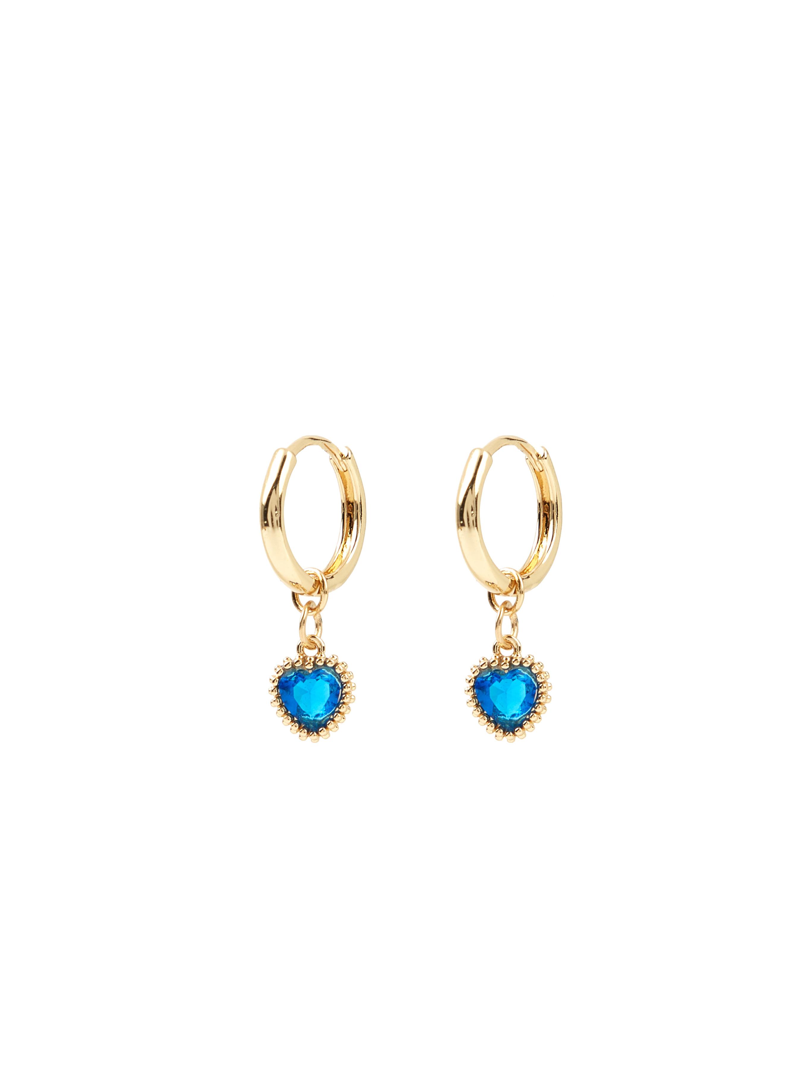 Heart Design Birth Month Hoop Earrings by CIDER