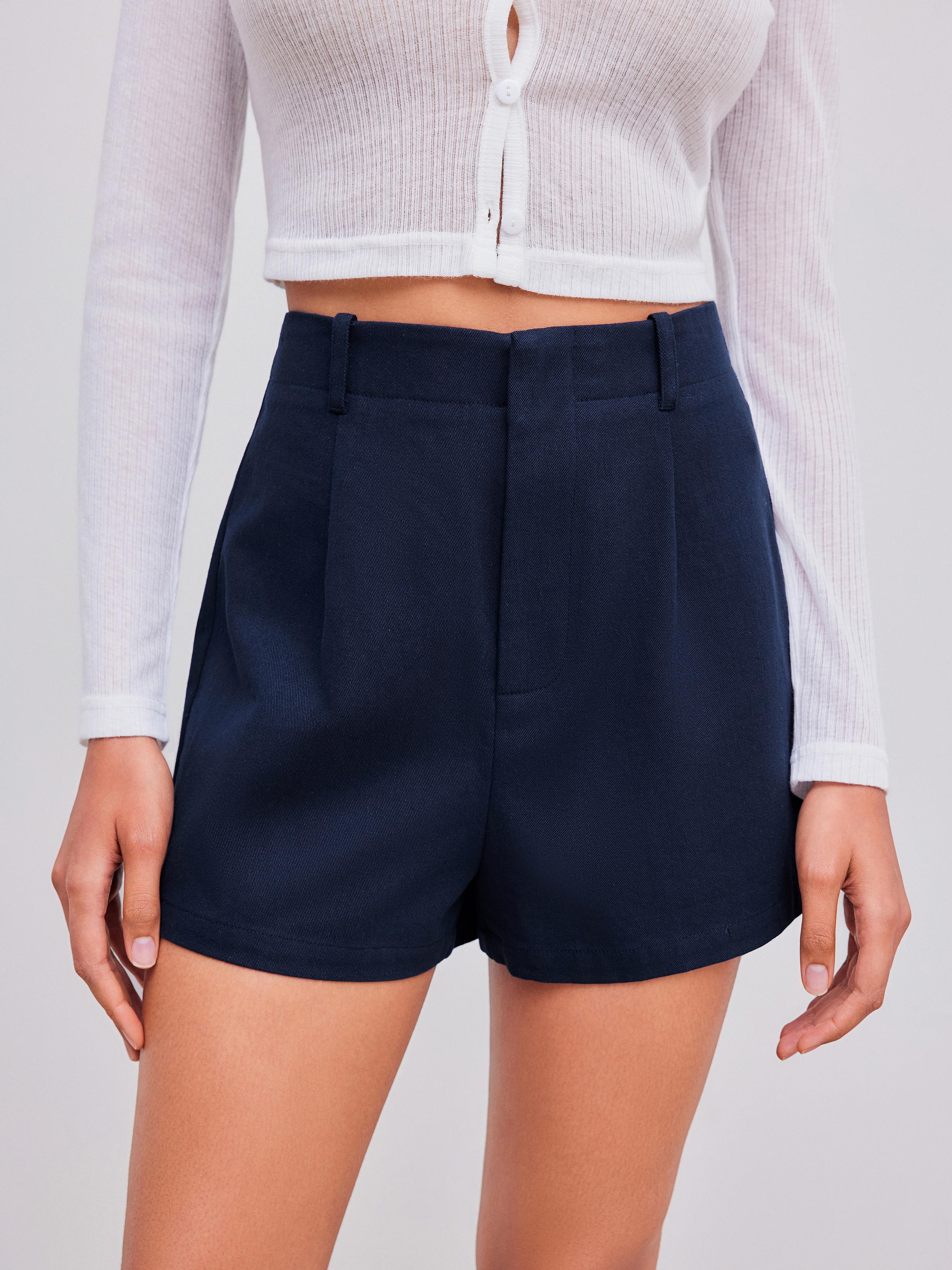 High Rise Cinched Waist Shorts by CIDER