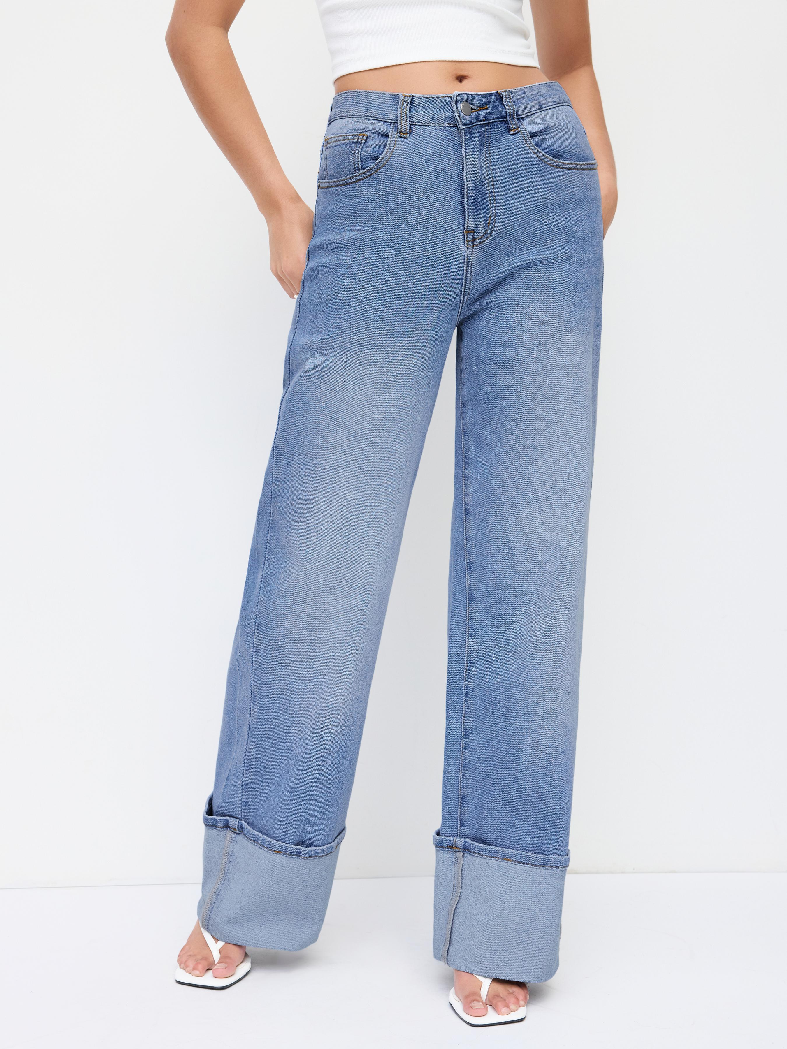 High-Rise Wide Leg w/ Foldover Cuff by CIDER