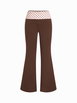 High Stretch Cotton-blend Low Rise Polka Dot Flared Trousers by CIDER High Stretch Cotton-blend Low Rise Polka Dot Flared Trousers by CIDER