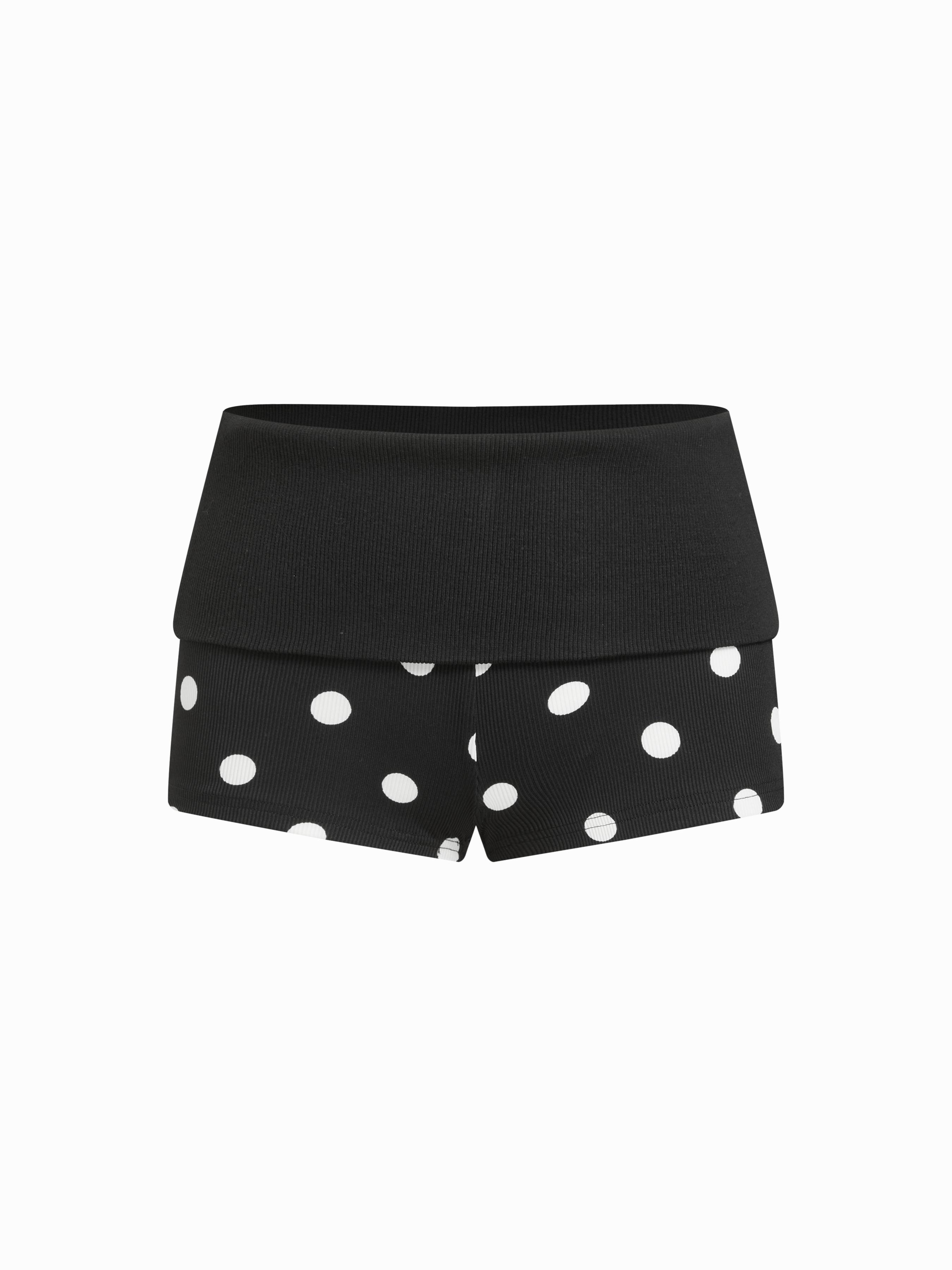 High Stretch Striped Low Rise Micro Shorts by CIDER