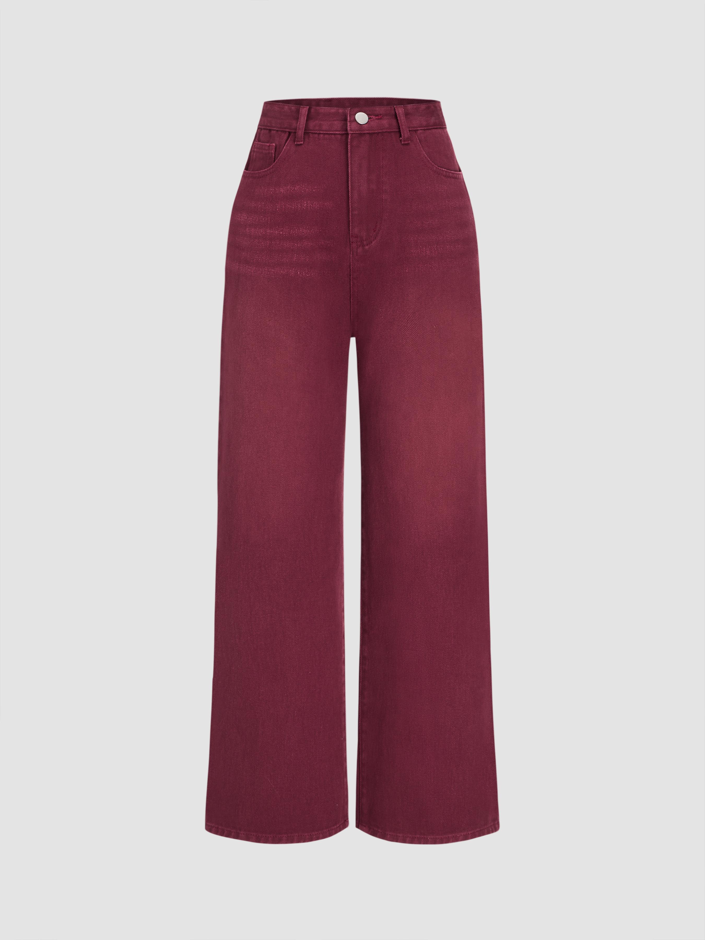 Honey Denim Mid Rise Solid Straight Leg Jeans by CIDER