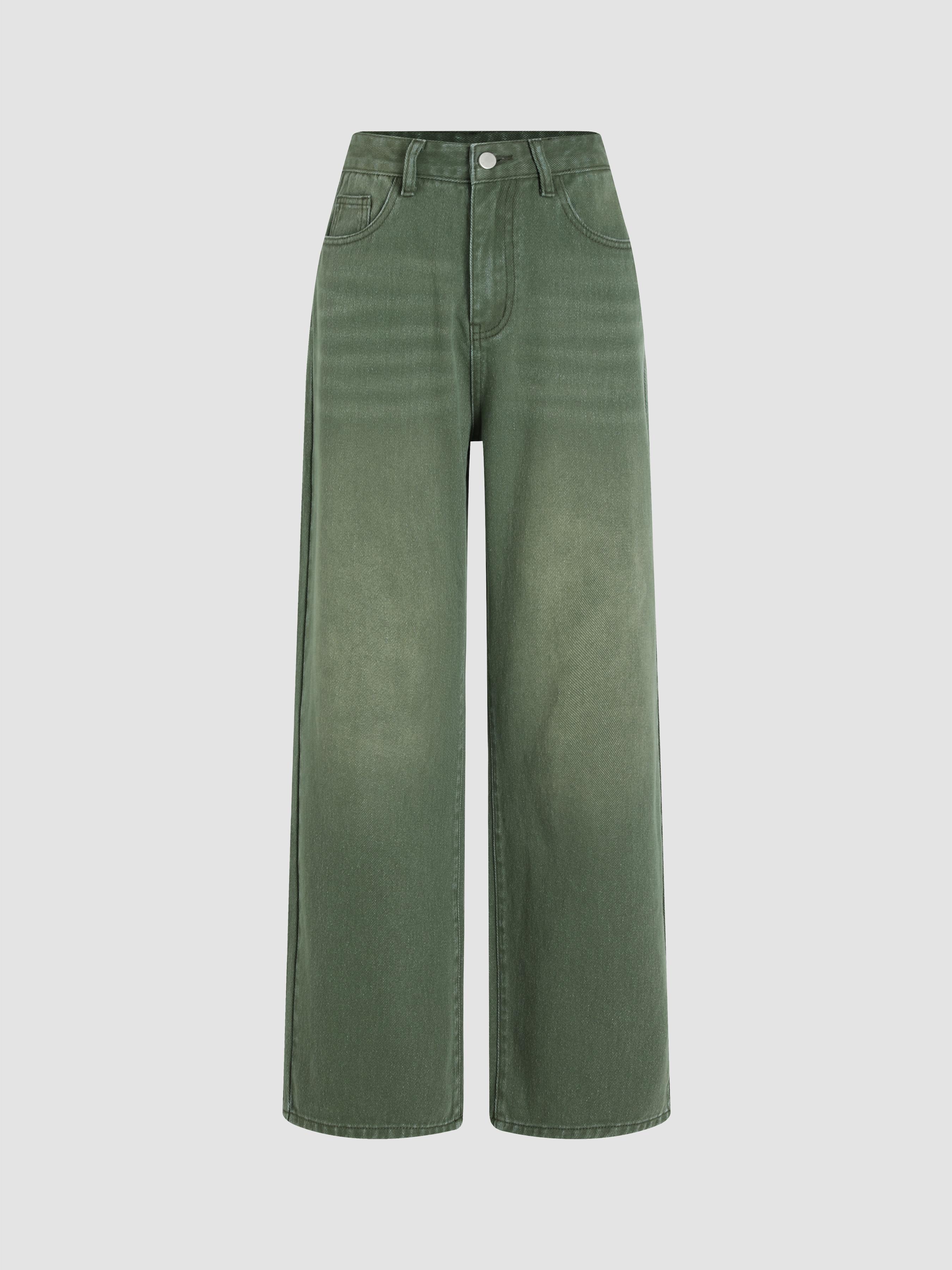 Honey Denim Mid Rise Solid Straight Leg Jeans by CIDER