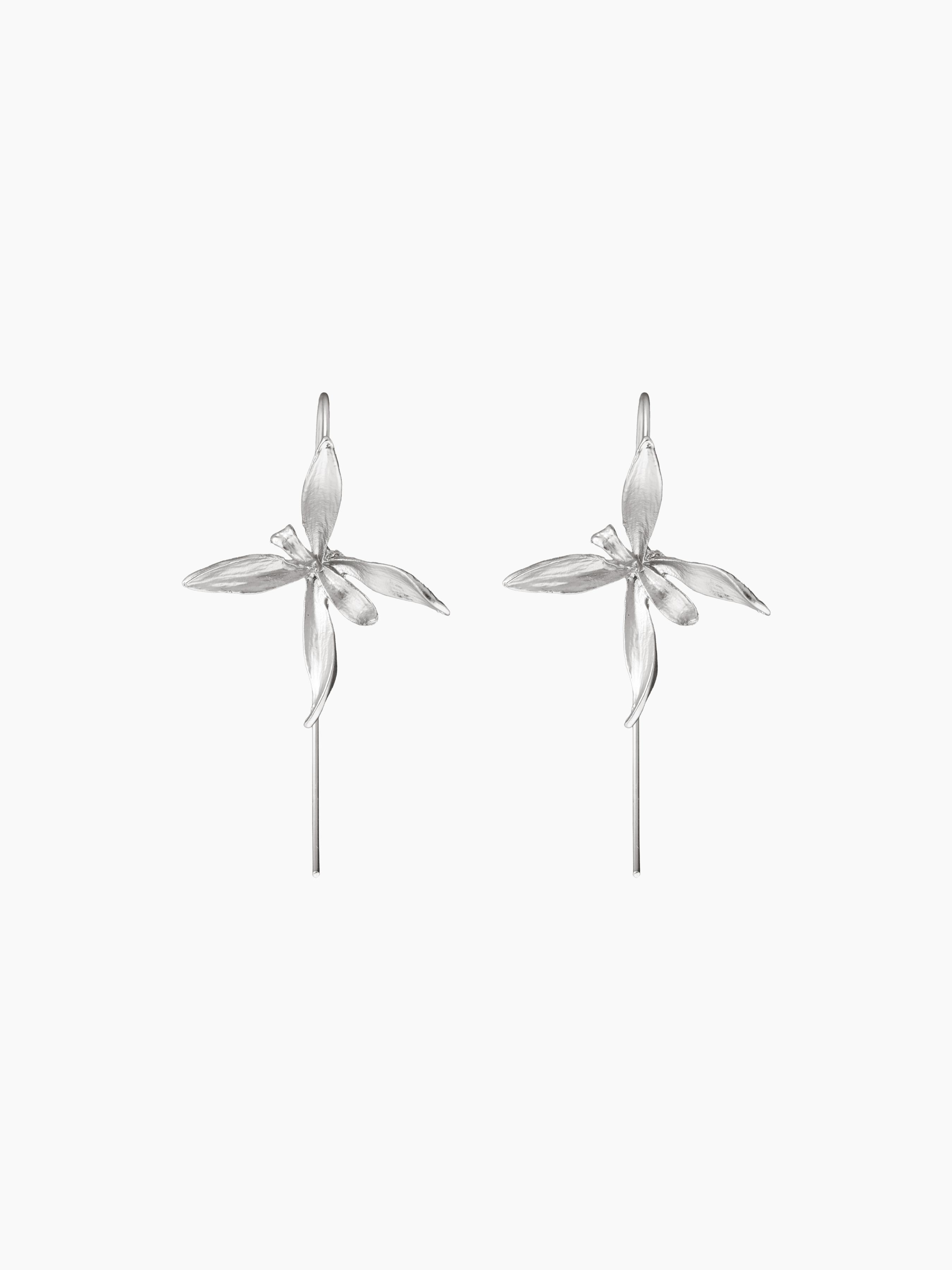 IRIS FLOWER HOOP EARRINGS by CIDER