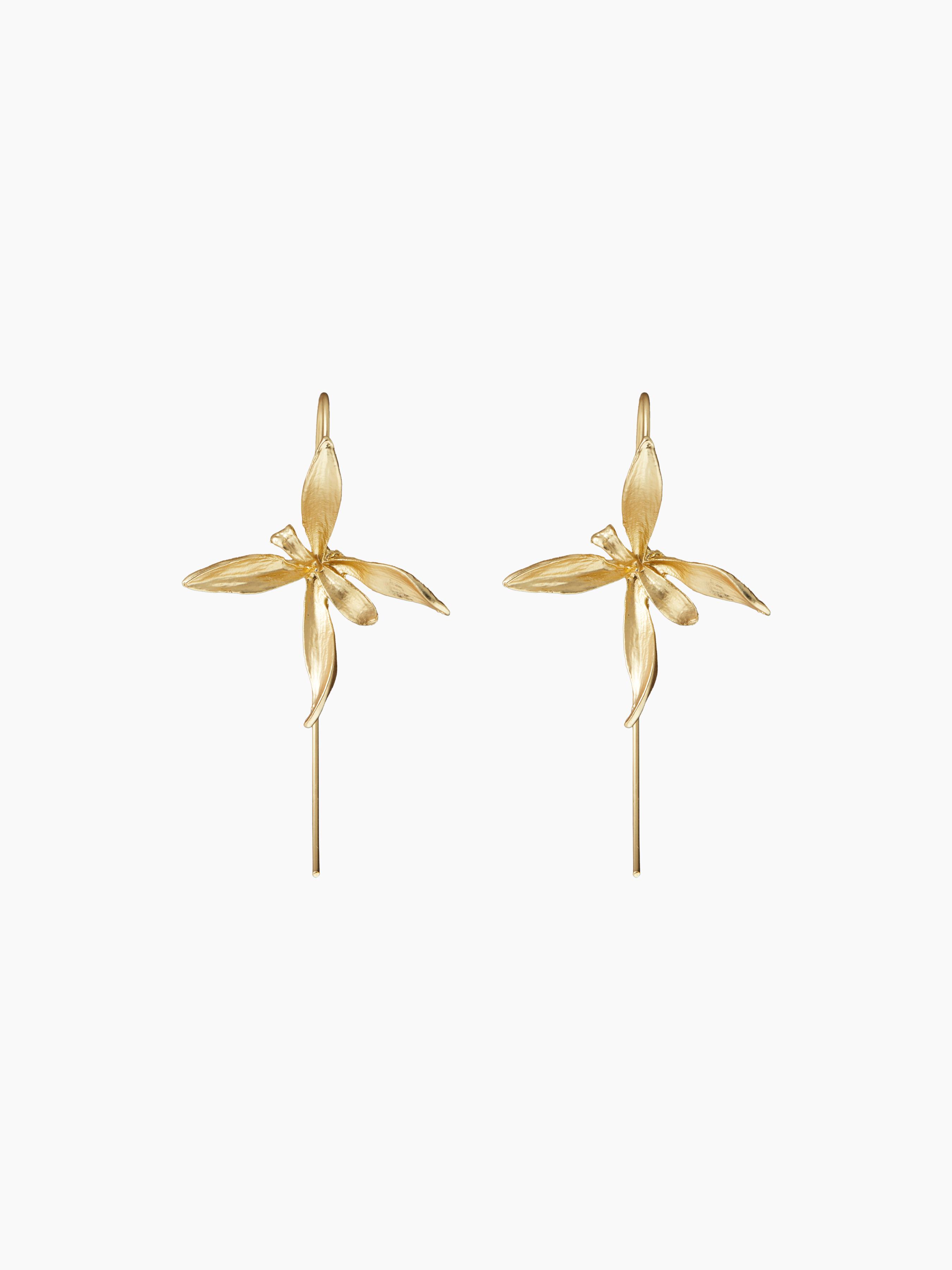 IRIS FLOWER HOOP EARRINGS by CIDER