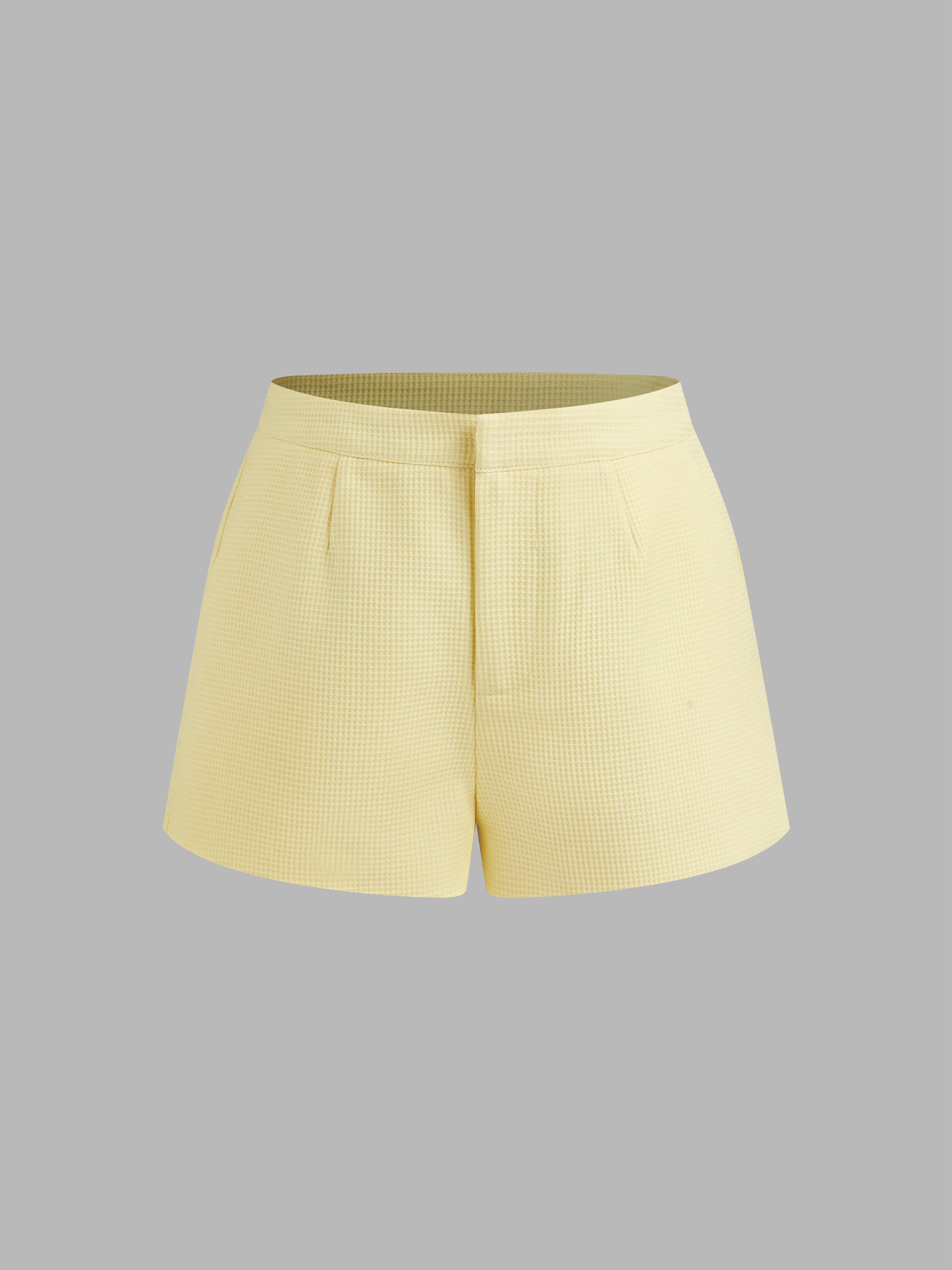Jacquard Mid Rise Pocket Shorts by CIDER